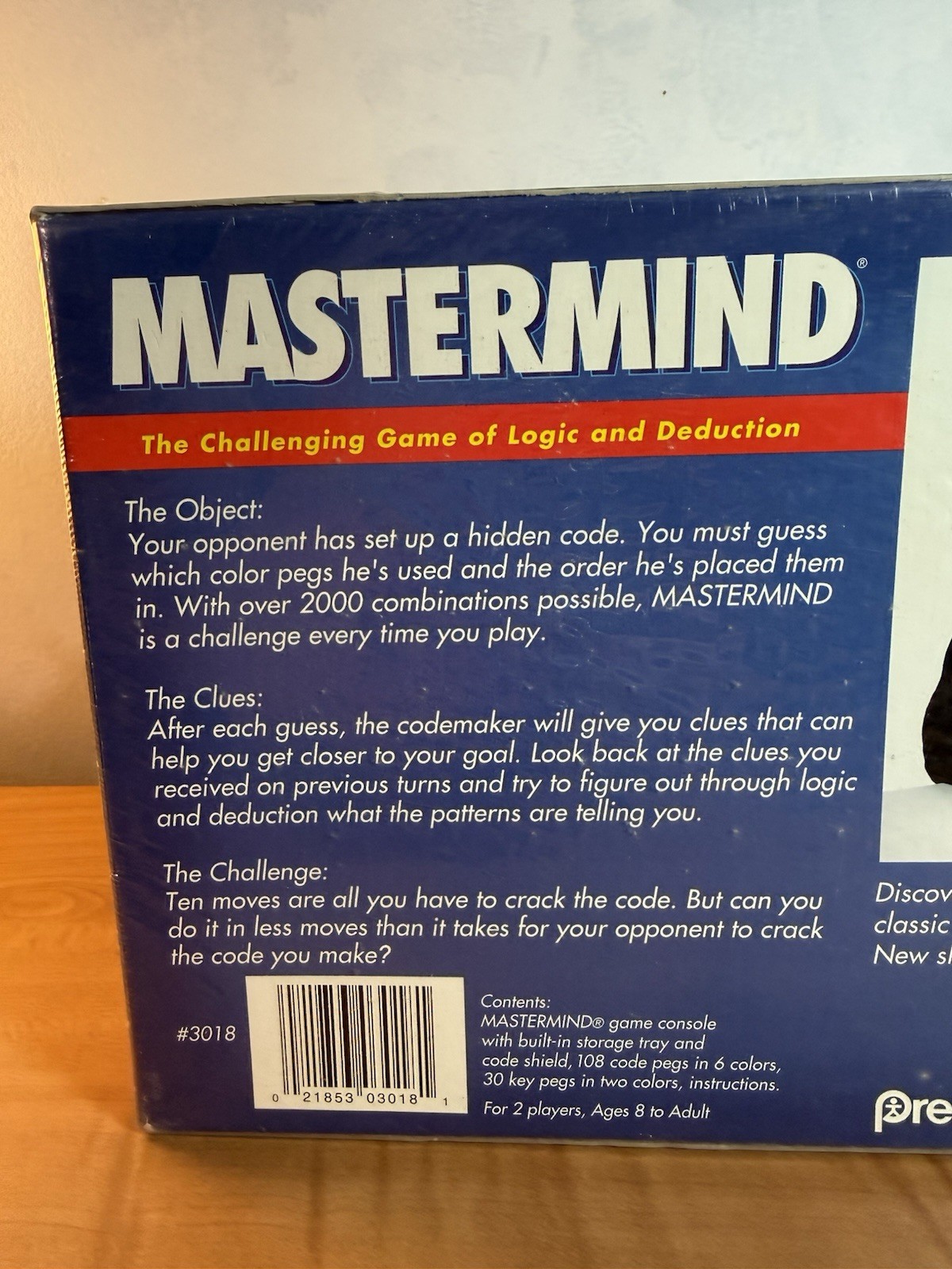 MASTERMIND Pressman Board Game Toy Boardgame 1996 Vintage – New & Sealed
