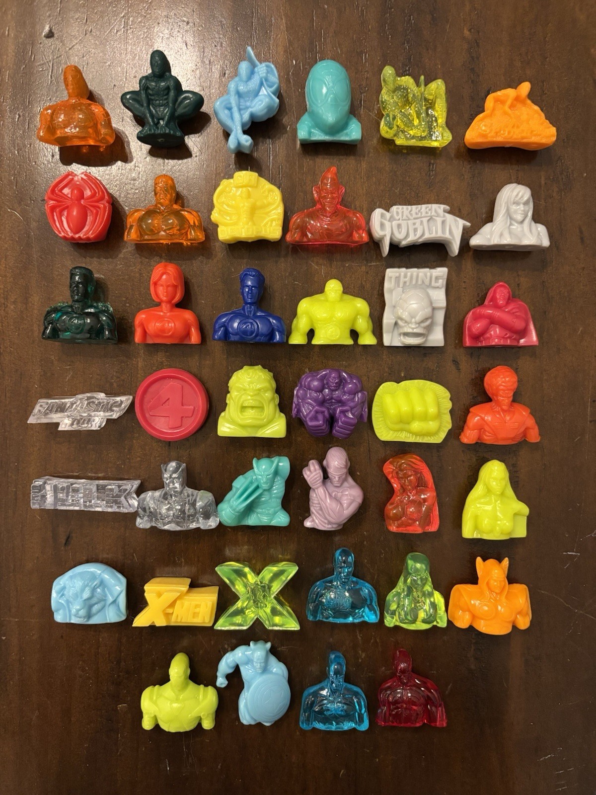 100% Complete SET Gogos Crazy Bones MARVEL HEROES Spiderman Hulk X Men Figures