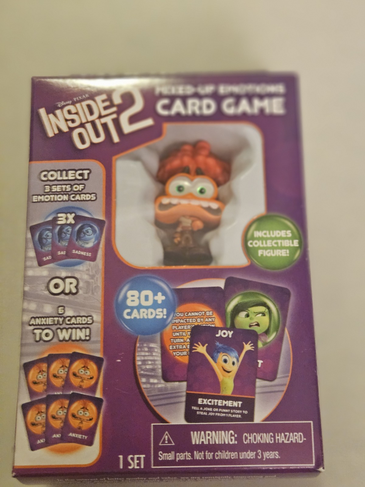 Disney Inside Out 2 Mixed Up Emotions Catd Game W/ Collectible Figurine New