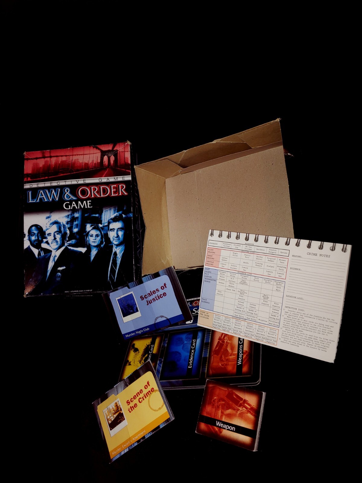 RARE! VINTAGE Law & Order Detective Board Game 4 Player Game New in Open Box HTF