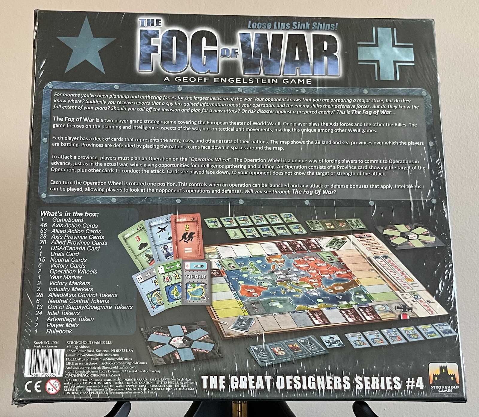 The Fog of War NEW Sealed Board Game Stronghold Games WWII Strategy Engelstein