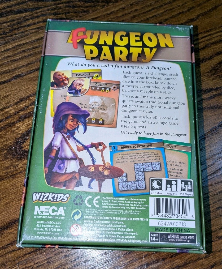 WizKids NECA Fungeon Party Fun Dungeon Crawler RPG Boardgame Meeple Quest 2018