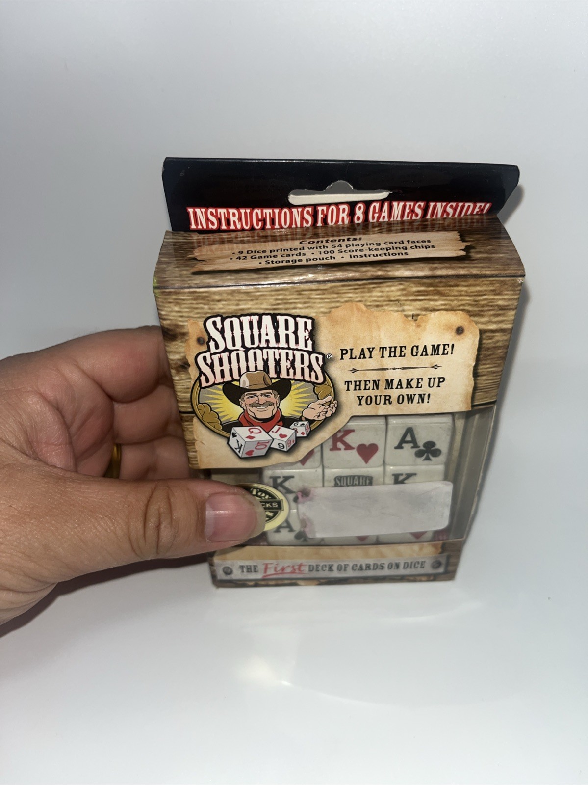 Square Shooters Dice Game / Deck of Cards on DICE! OPEN BOX New/damage Box