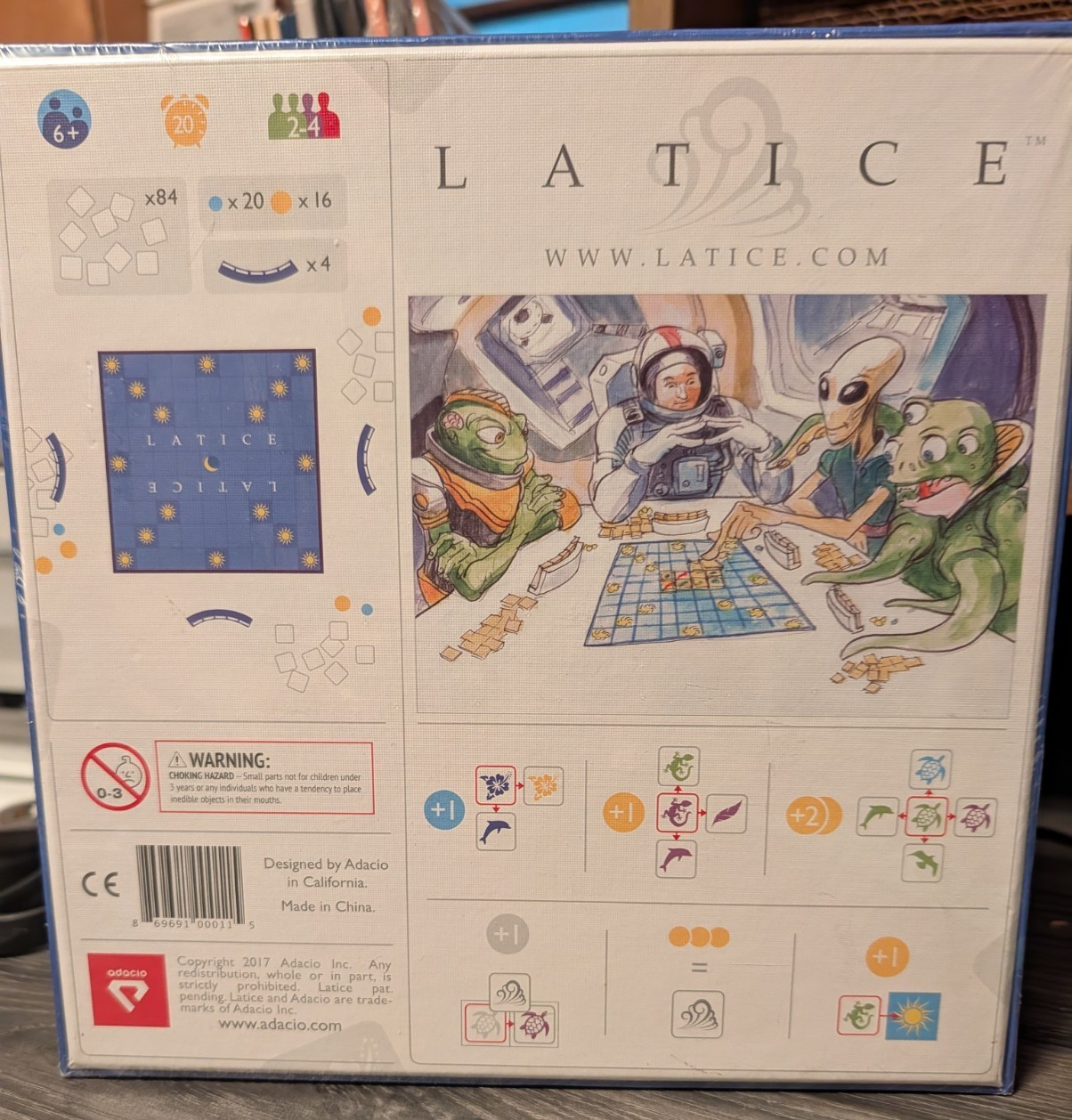 Latice Board Game by Adacio 2015. New & Sealed!