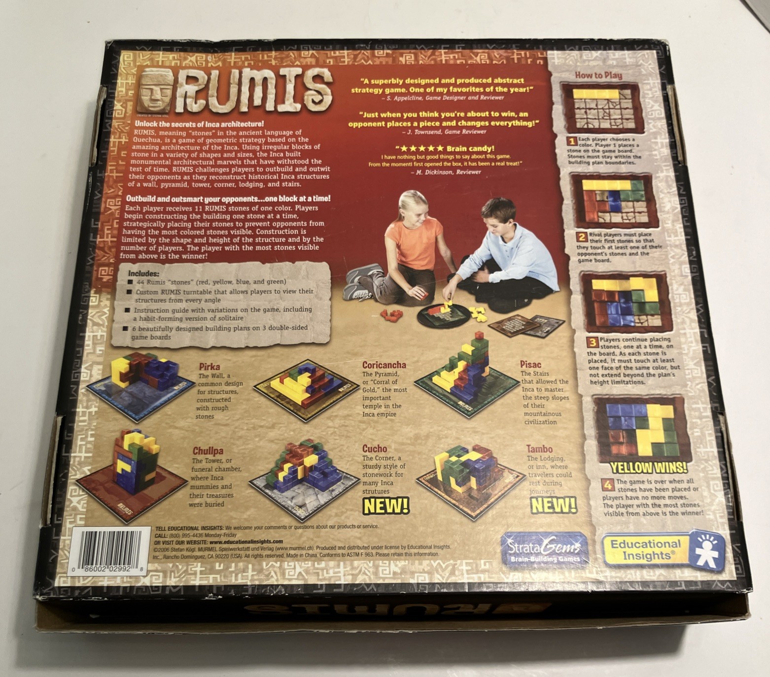 RUMIS Game StrataGems Brain Building Games Educational Insights 100% Complete