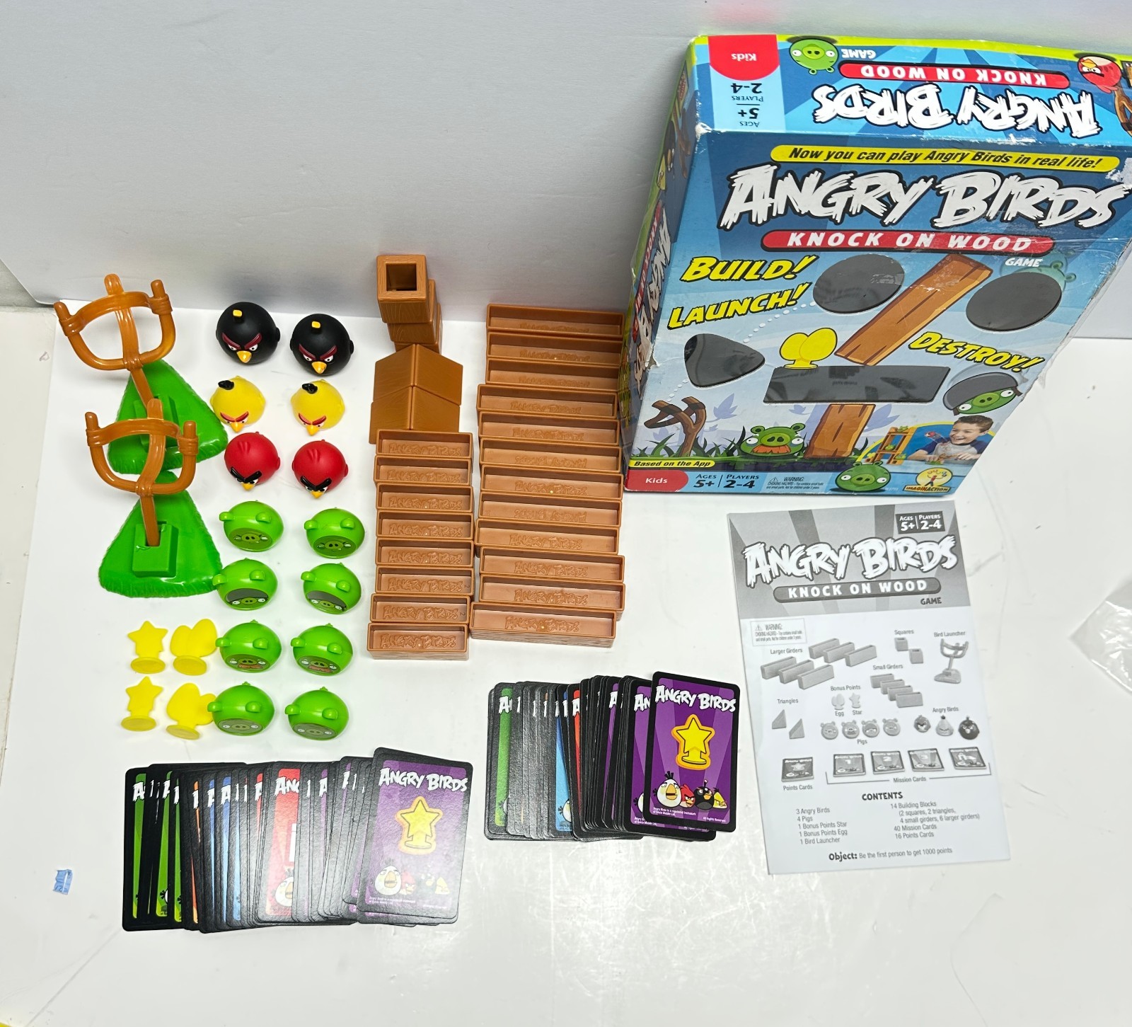 Angry Birds Knock On Wood – 2 Sets – 1st 100% Complete – 2nd Missing One Piece