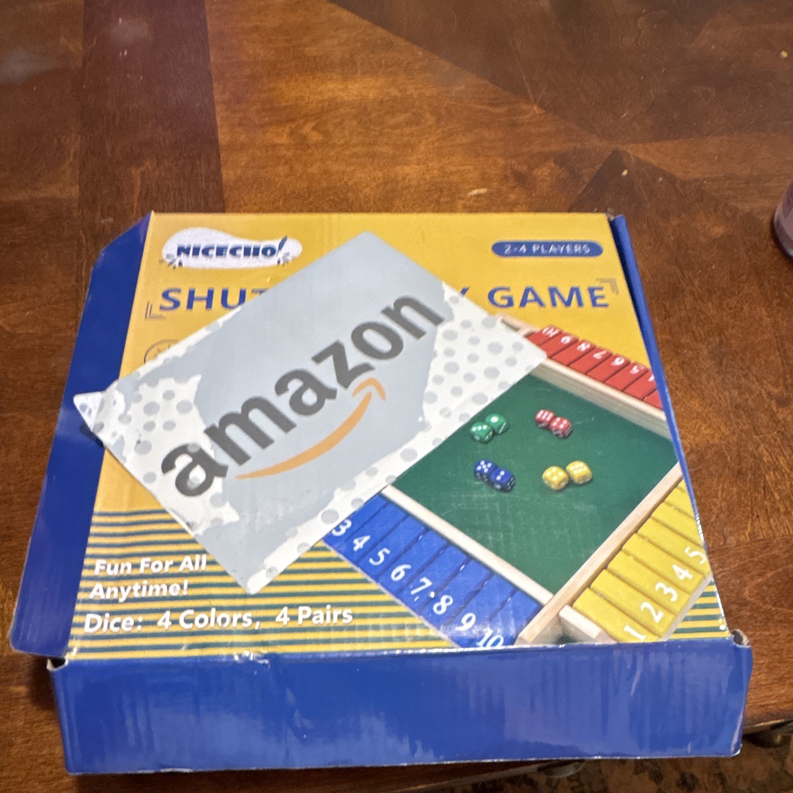 NICECHO Shut the Box Strategy Dice Game, 2-4 Players, Ages 6+, Multicolor