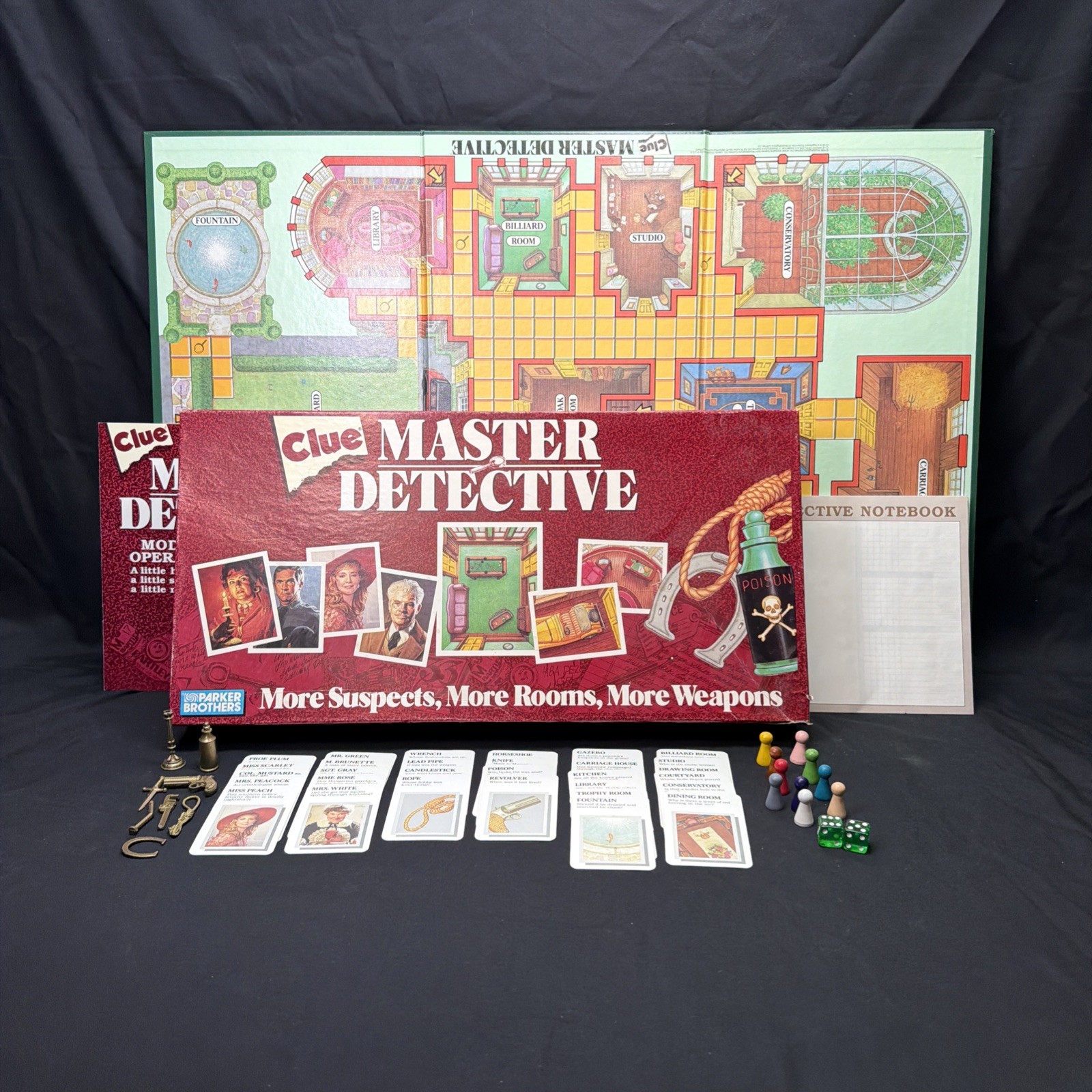 Clue Master Detective Board Game Parker Brothers Complete Vintage 1988
