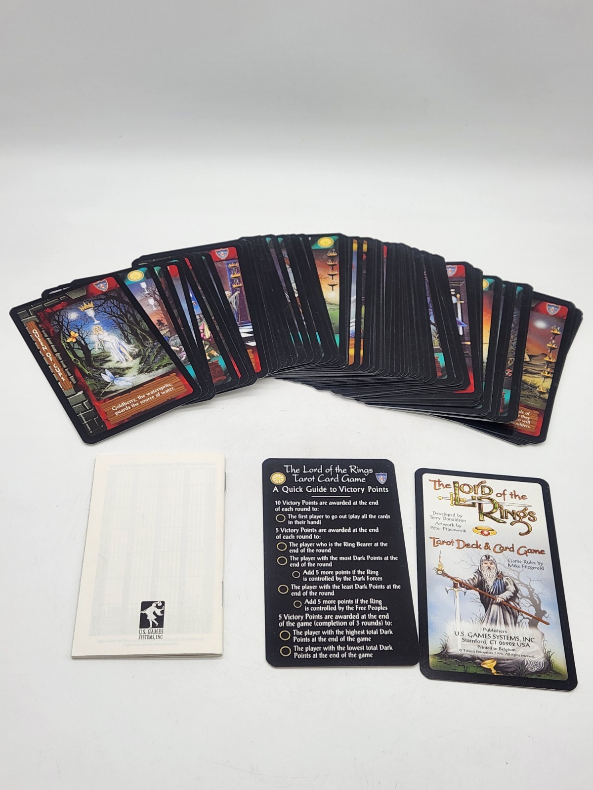 The Lord Of The Rings Tarot Deck & Card Game 1996 U.S. Games System Complete Set