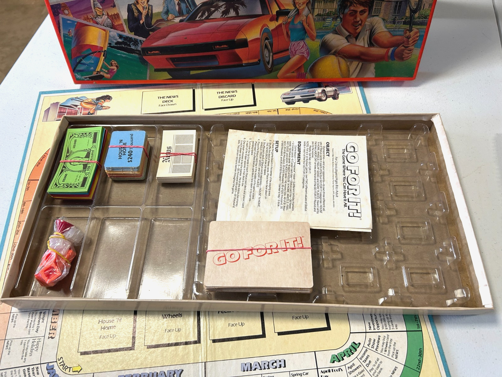 Vintage 1986 Go For It Board Game by Parker Bothers, NICE