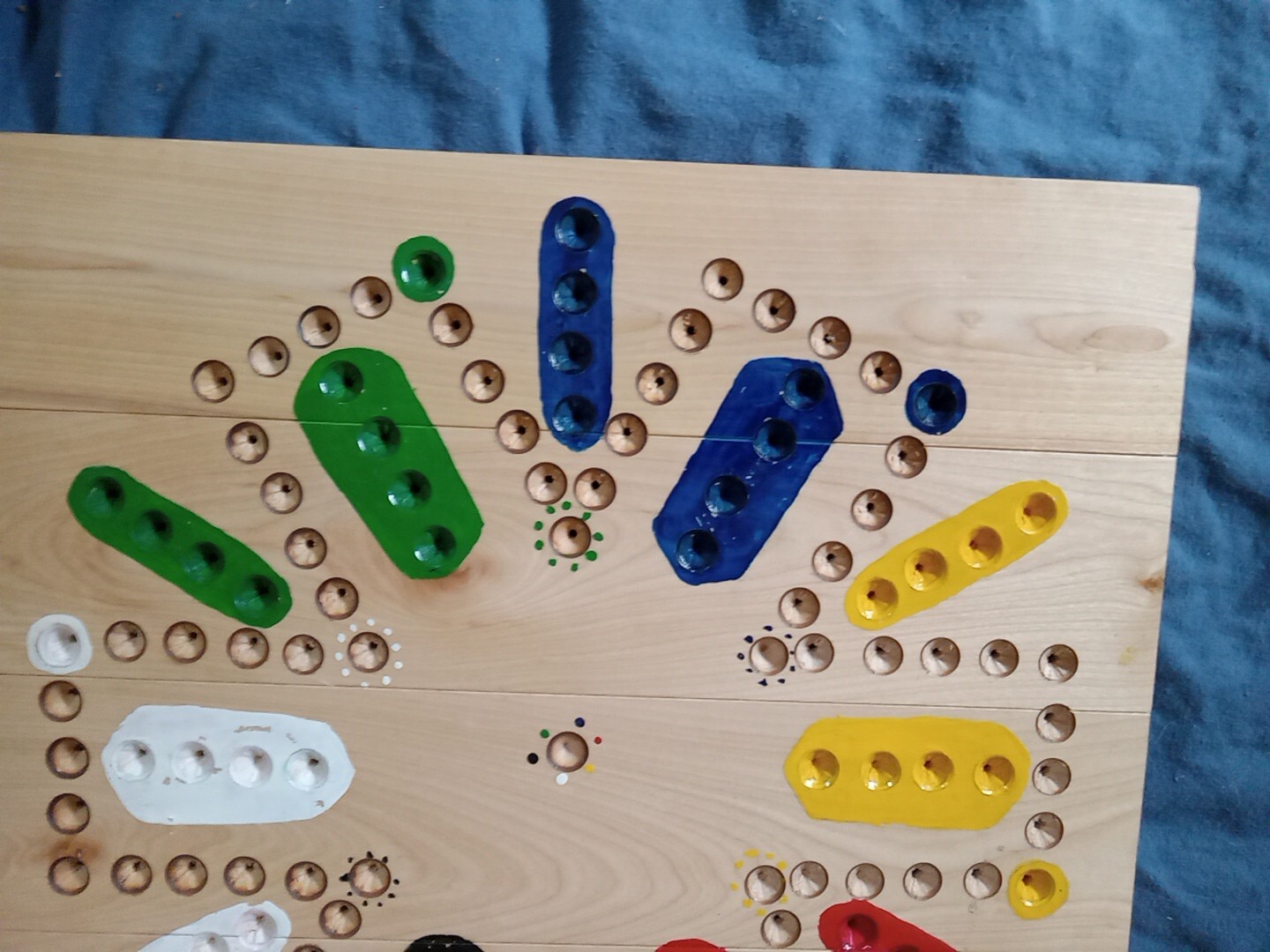 {J150}Handmade 18x18x1 Inch Jumbo Wooden Aggravation 4-6 Player Game Board