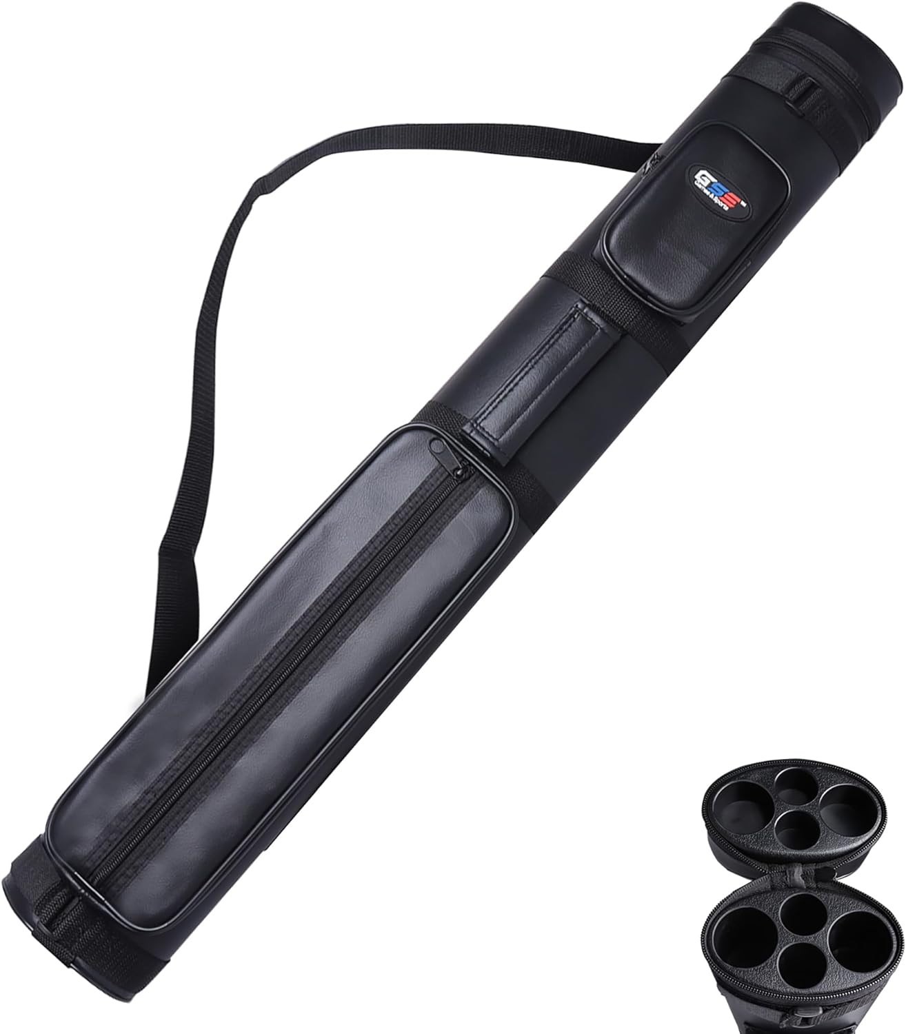 GSE Games & Sports Expert 2X2 Deluxe Hard Billiard Pool Cue Stick Carrying Case