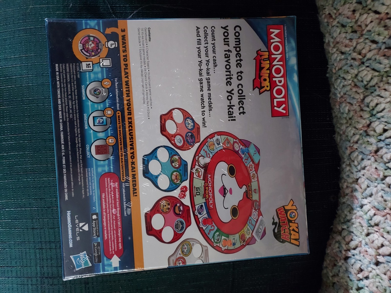 Hasbro Monopoly Junior Yokai Yo-kai Watch Edition Kids Boardgame Brand New