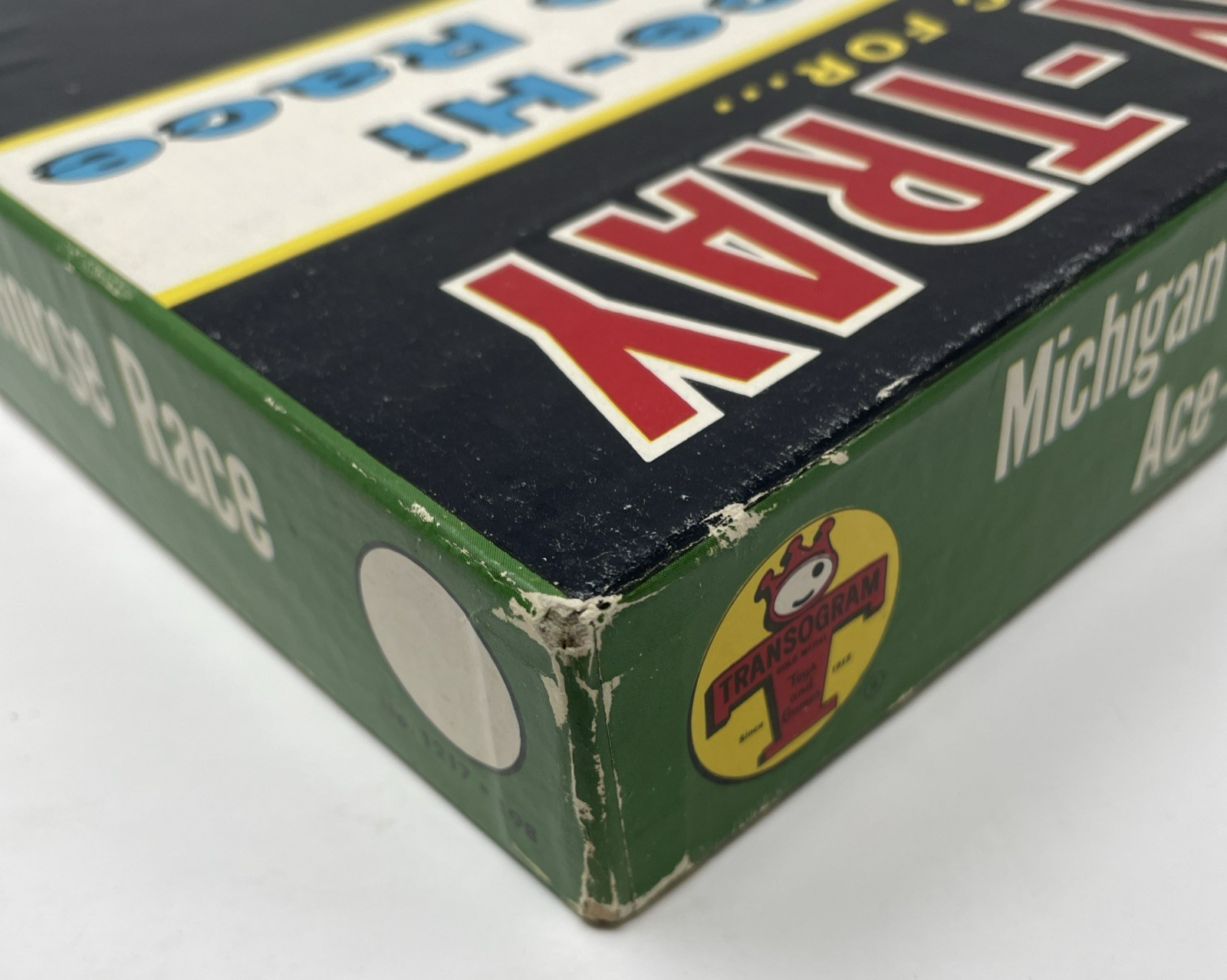 Vintage 1959 Transogram Michigan Rummy Ace Hi Horse Race Black Cat Tray