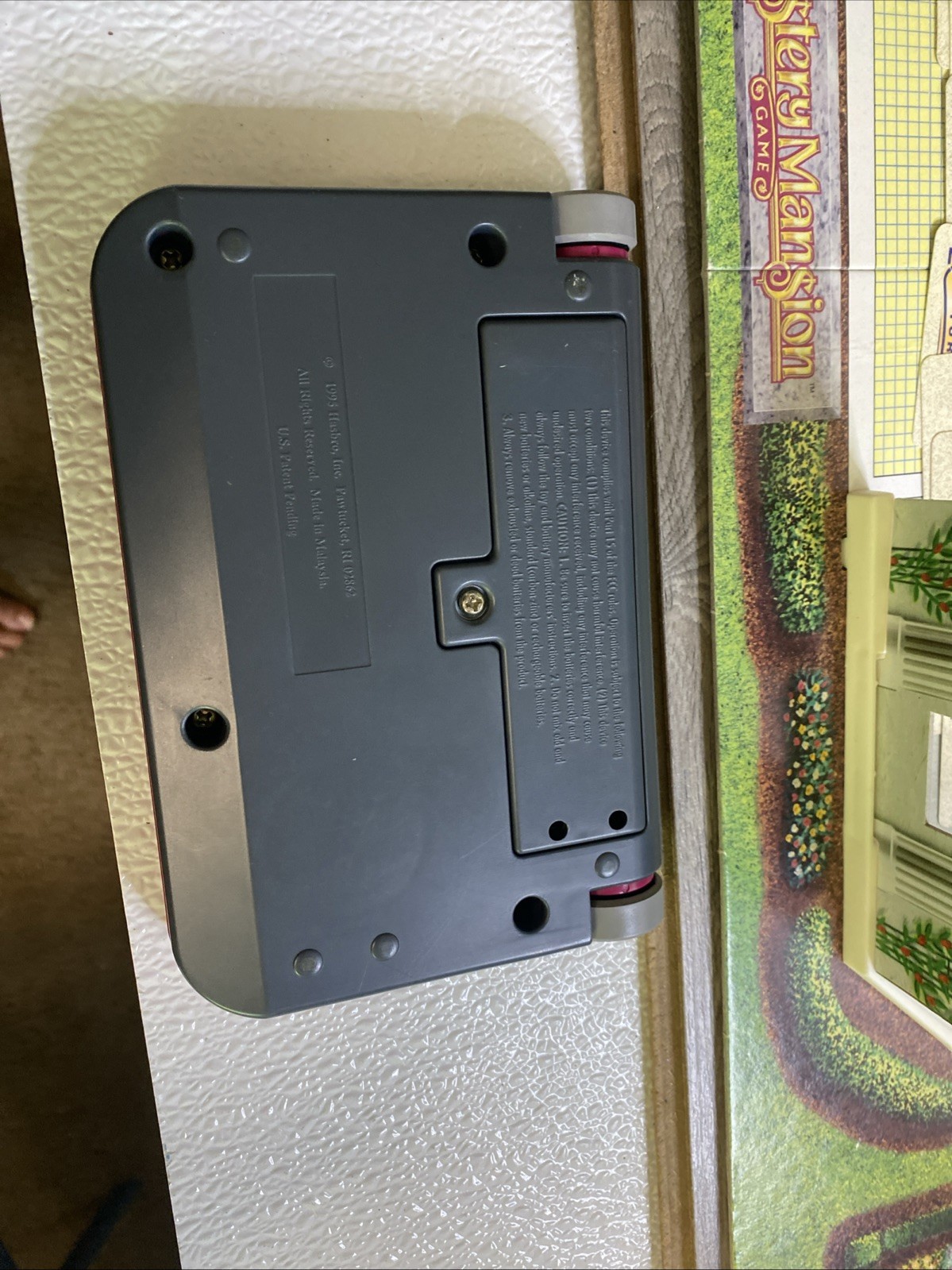 1995 Mystery Mansion Electronic Talking Game Parker Bros (Missing 2 Movers)