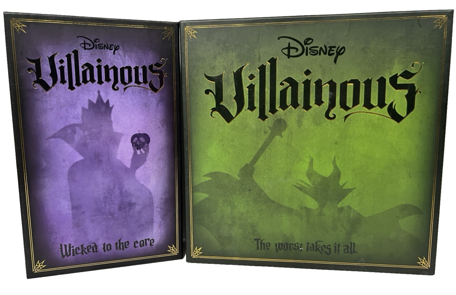 Disney Villainous The Worst Takes it All & Wicked to the Core LOT COMPLETE