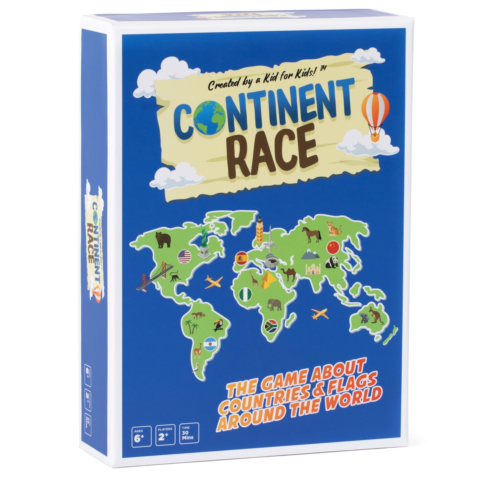 Continent Race Geography Learning Educational Game for Kids 7 Years and Up Tr…