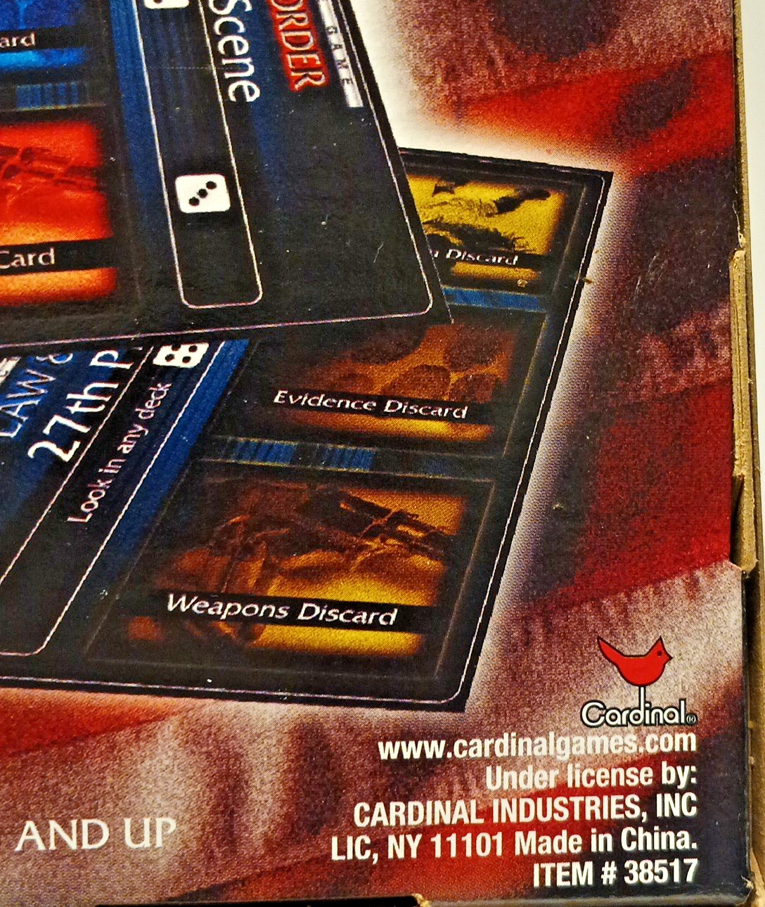 Law & Order Cardinal Detective Board Game Gather Evidence 13+ Pre-owned Complete