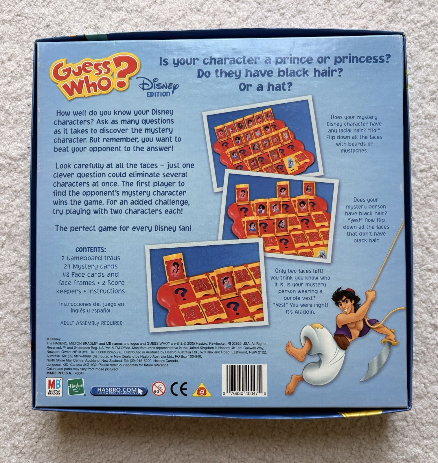 Disney Edition Guess Who? Board Guessing Game Disney Characters 100% Complete