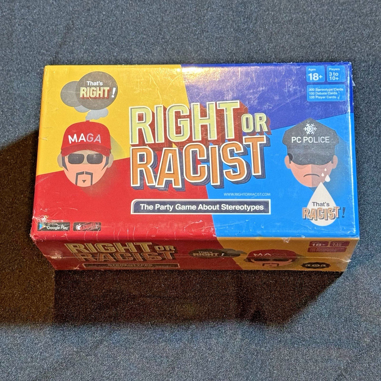 Right or Racist: Adult Party Game Unopened [SEALED] Ages 18+ / 3 to 10+ players
