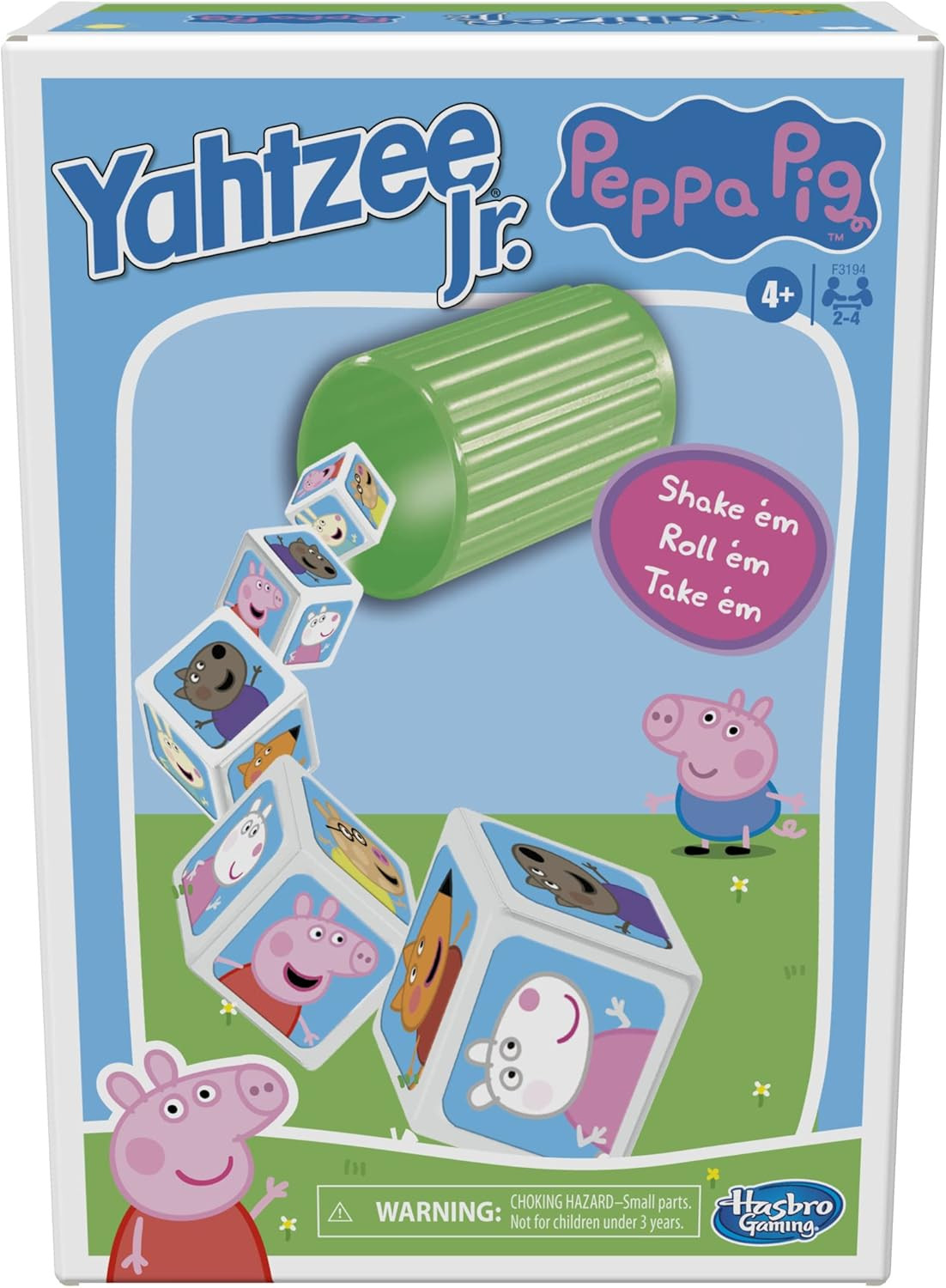 Hasbro Gaming Yahtzee Jr.: Peppa Pig Edition Board Game for Kids Ages 4 and Up,