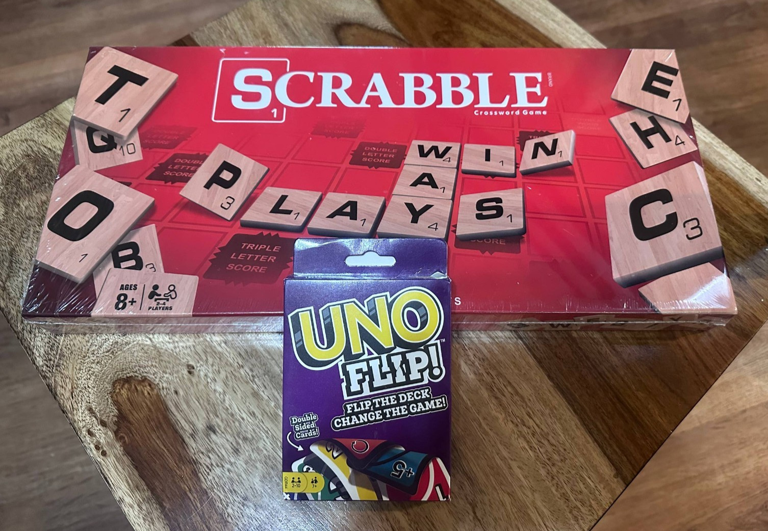 Scrabble + Classic Matching Card Game 2-Pack – Family Board & Card Game Bundle