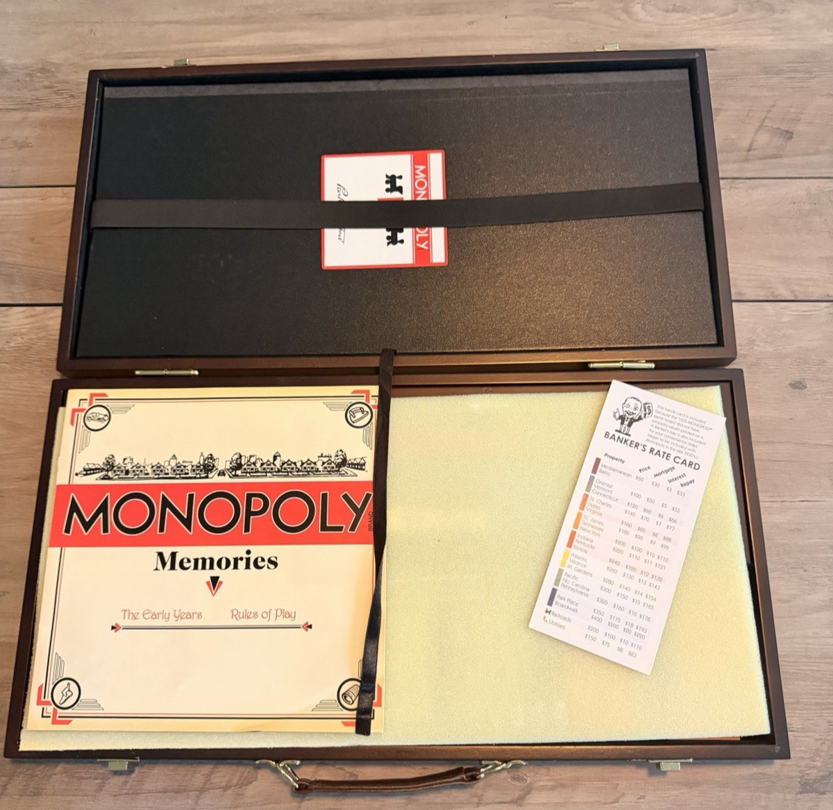 Monopoly Deluxe First Edition 1935 Reproduction 2005 Wooden Case Complete PB