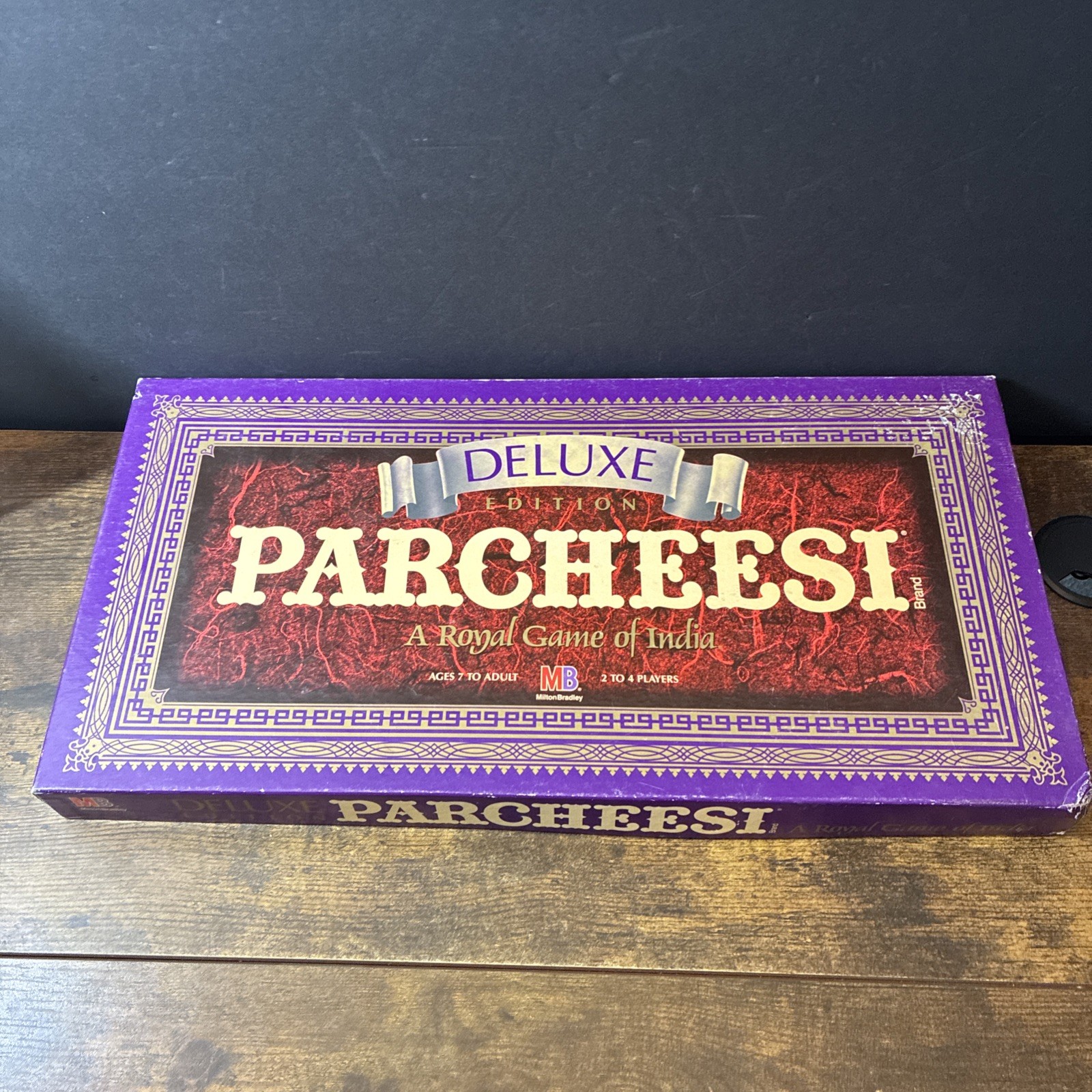 Parcheesi Deluxe Board Game 1989 VINTAGE Milton Bradley Classic COMPLETE Set