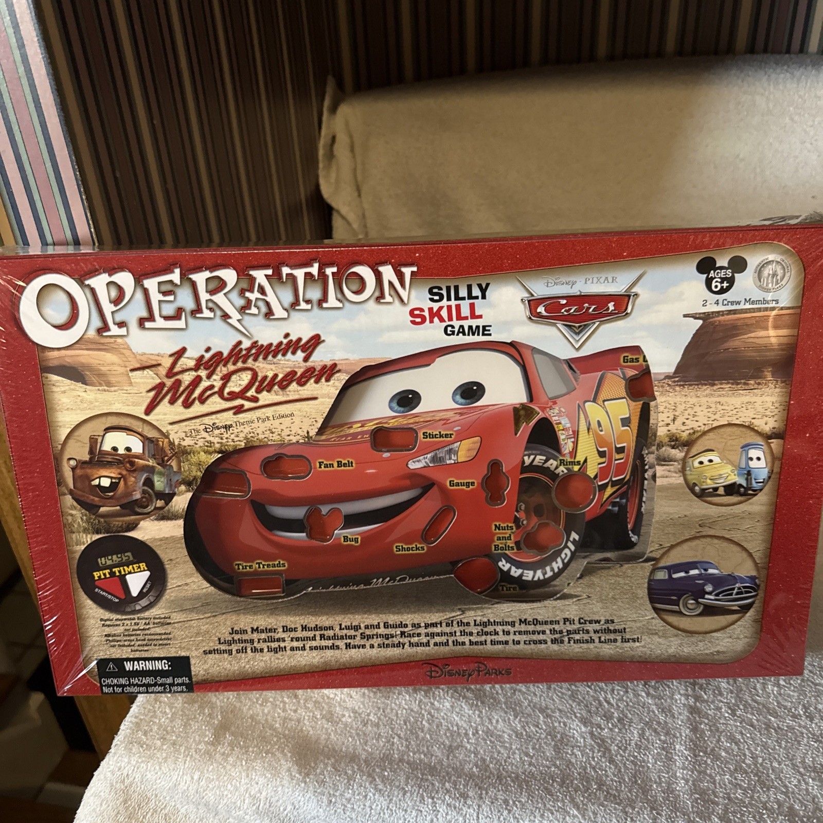 Disney Pixar Cars Operation Lightning McQueen Silly Skill Game. Sealed