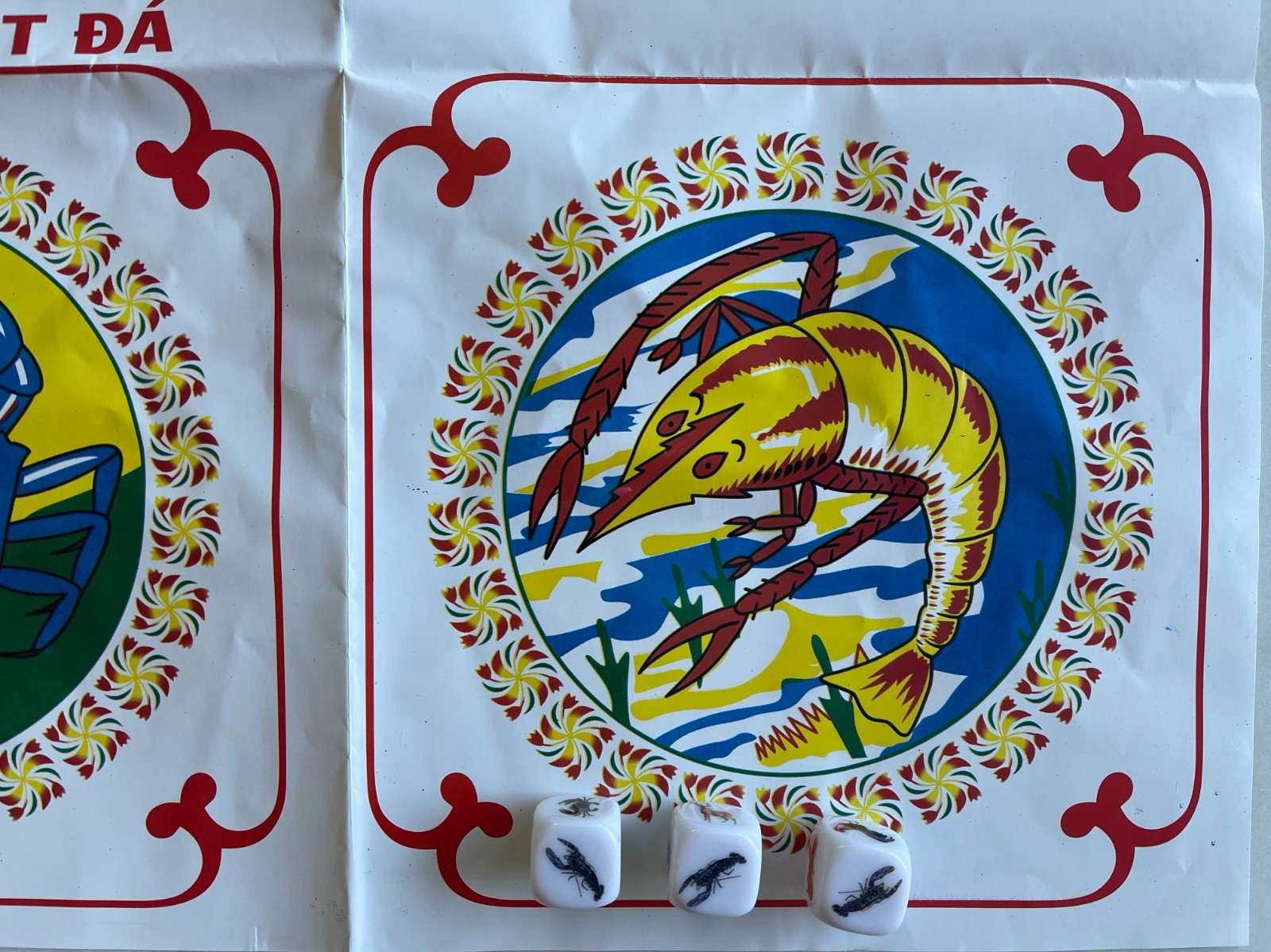 Gourd Fish Shrimp Crab Dice Crown Anchor Game Chuck A Luck Game Bau Ca Tom Cua