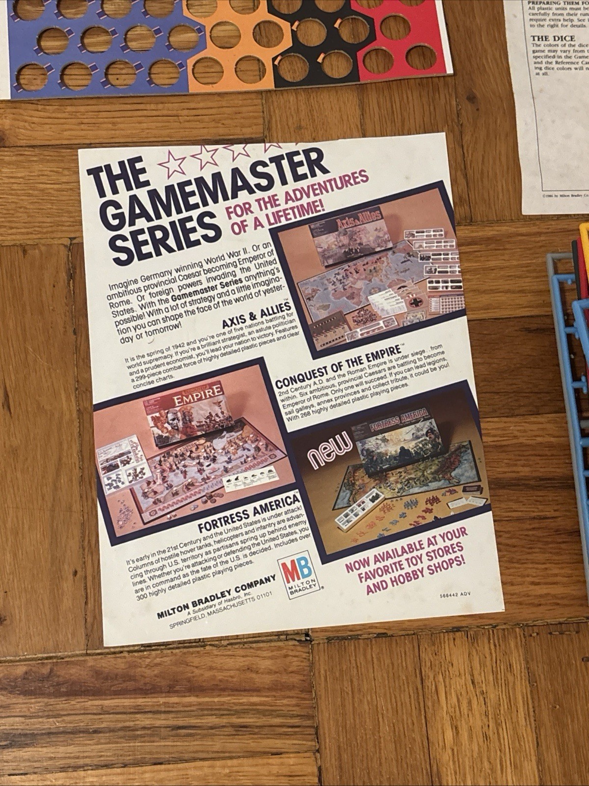Vintage 1986 Fortress America Game Board Game Milton Bradley Complete GAMEMASTER