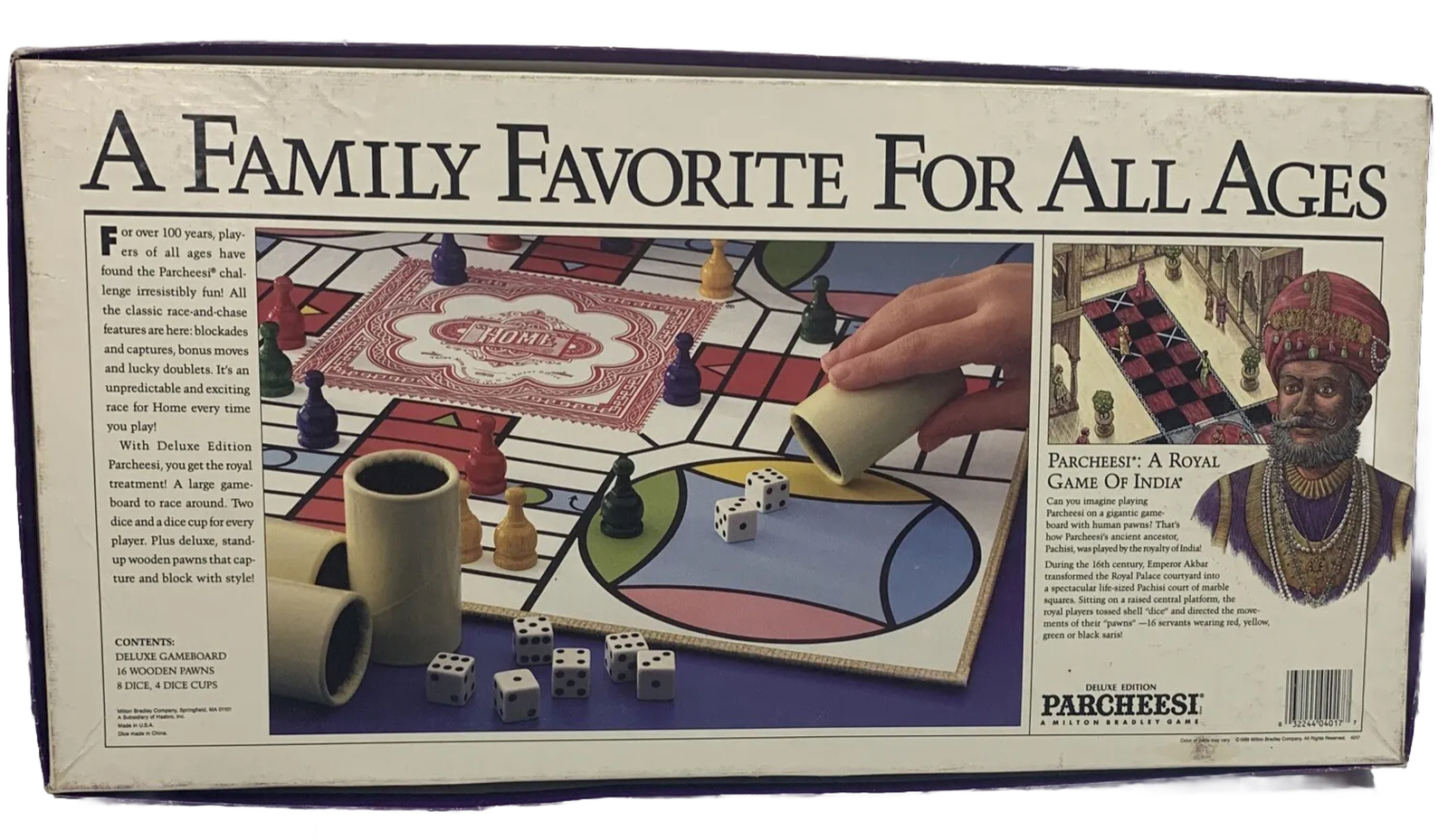 Parcheesi- A Royal Game of India Deluxe Edition Milton Bradley 1989