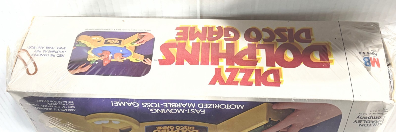 NEW in PLASTIC Vintage DIZZY DOLPHINS Disco Game 1981 Milton Bradley Marble Game