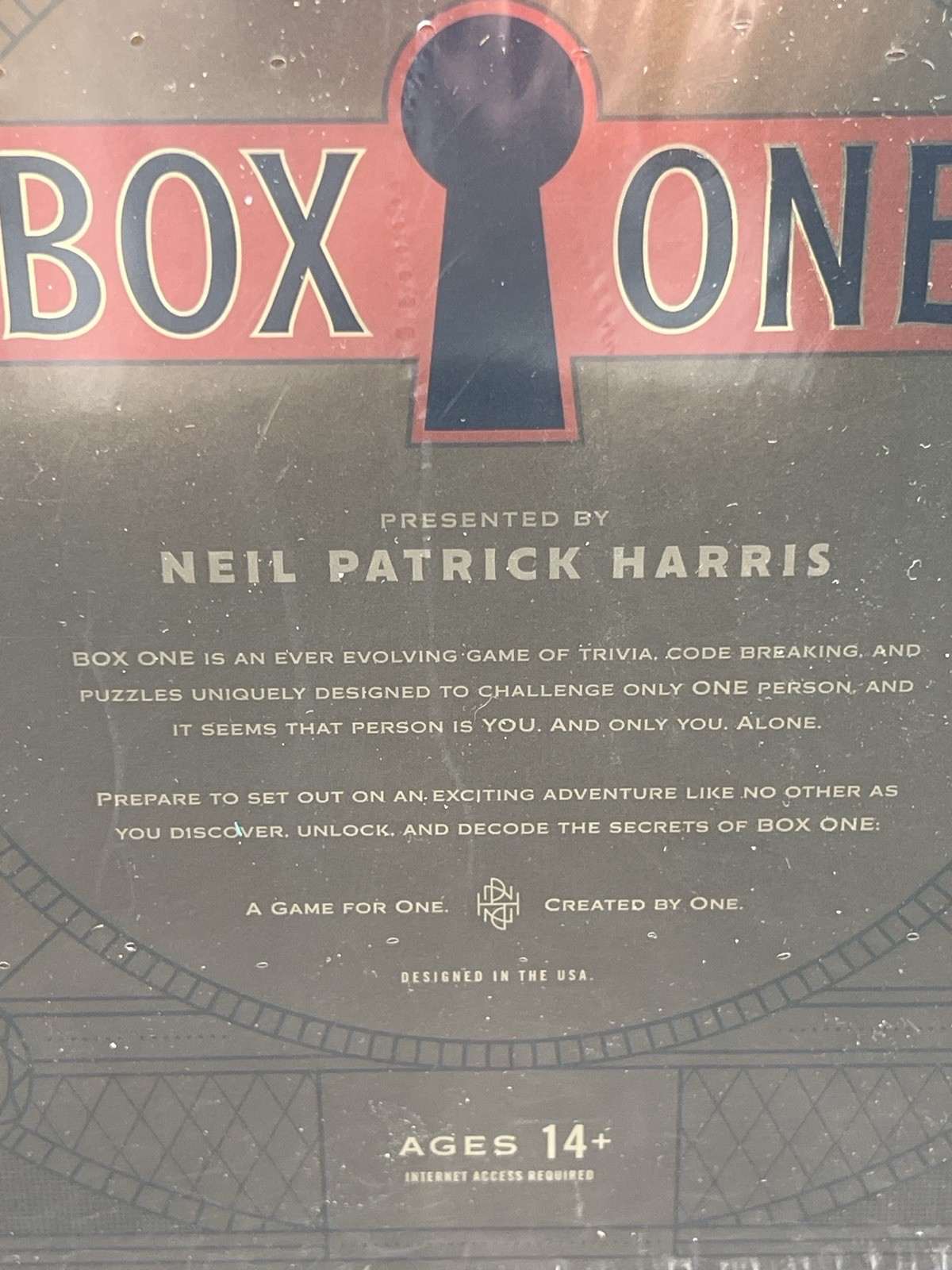 Box One Neil Patrick Harris Theory11 Puzzle Trivia Game Sealed Ages 14+