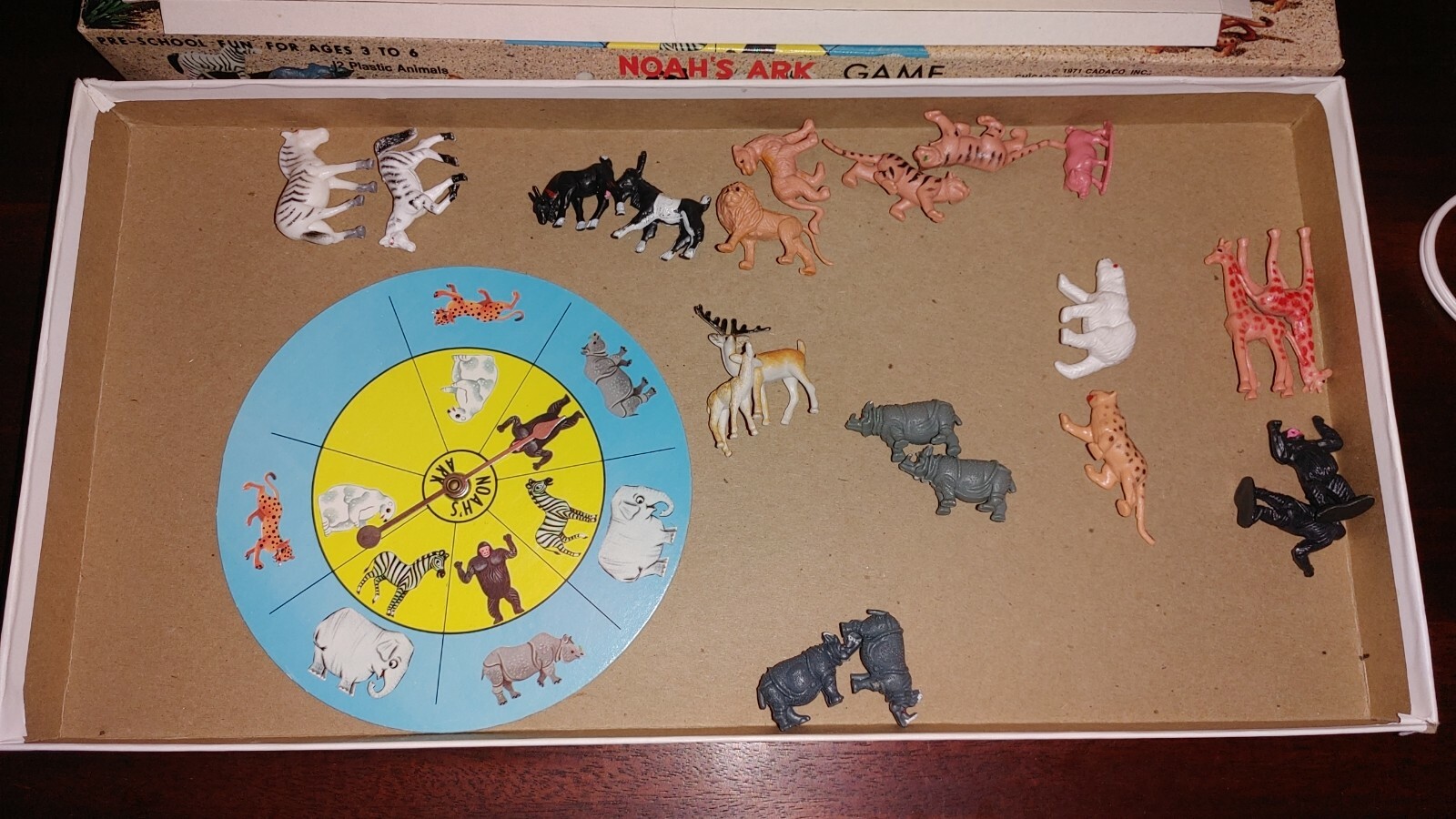 Vintage Mid Century Noah’s Ark Board Game Cadaco 1971 Not Complete