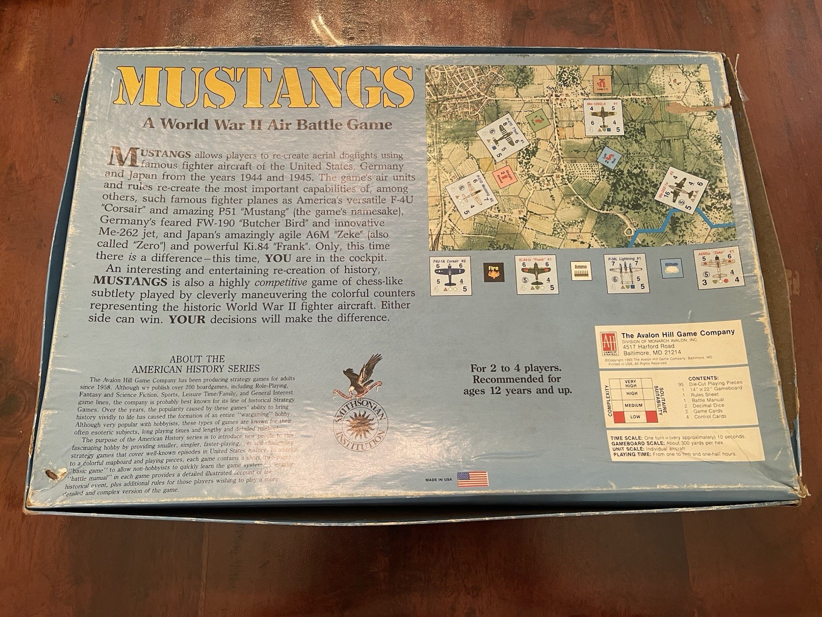 Avalon Hill Military Board Games Vintage Lot Of 3 War @ Sea, Mustang, Battle Of