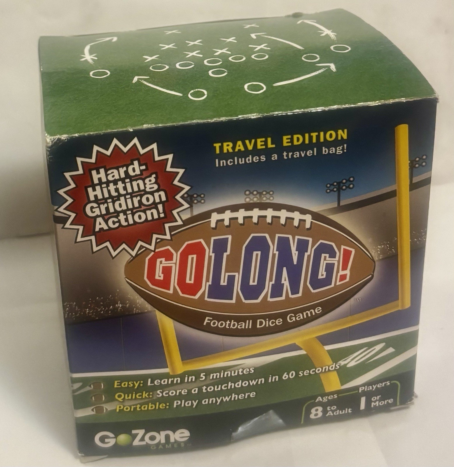 Go Long Football Dice Game Travel Edition By GoZone Games Easy Quick & Portable