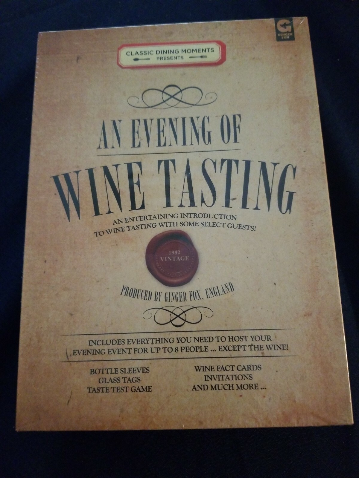 An Evening of Wine Tasting – Dinner Party Game for up to 8 Adults with Trivia
