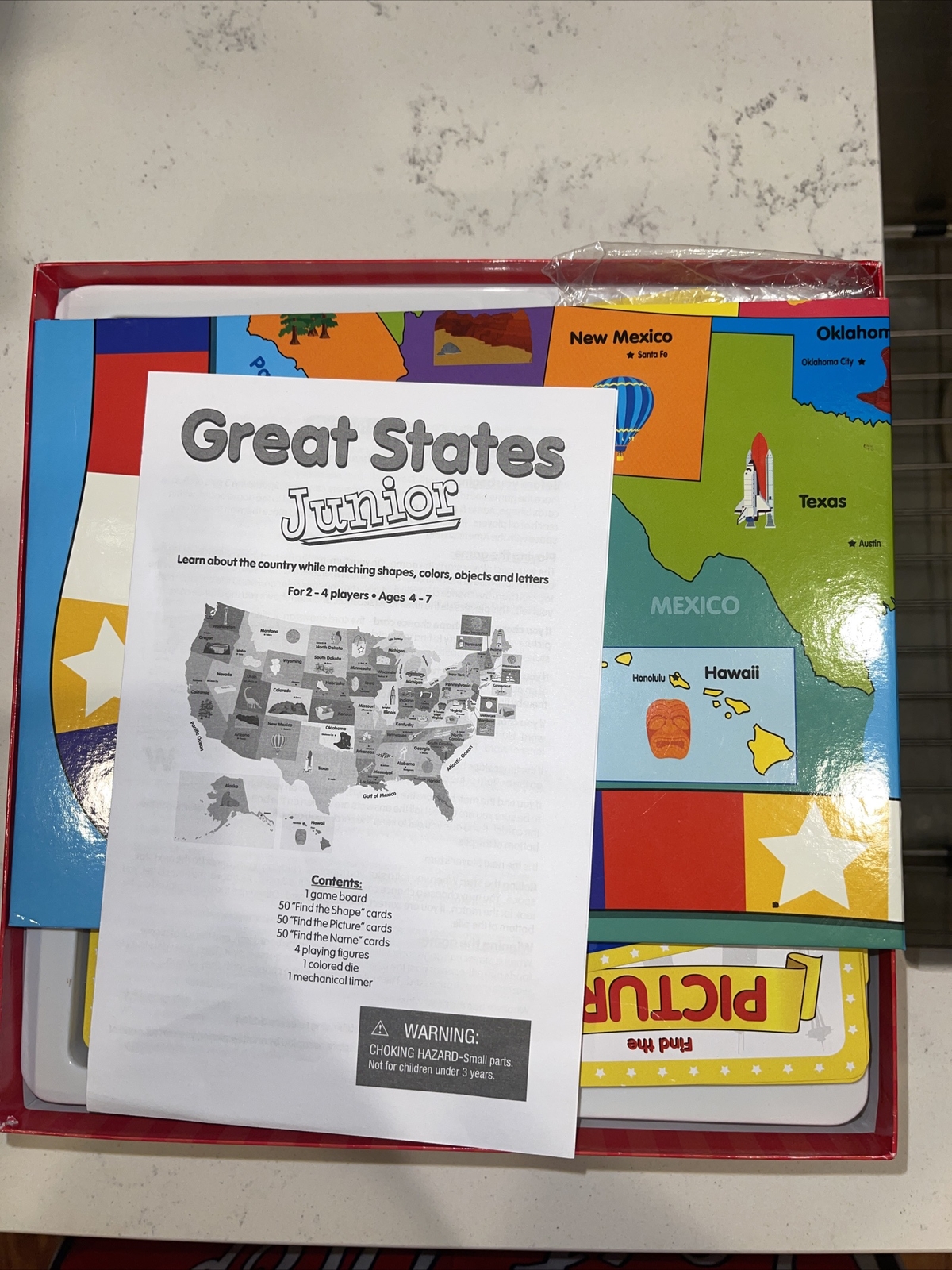 Great States Junior Board Game 2-4 Players NEW * FACTORY SEALED * 2003