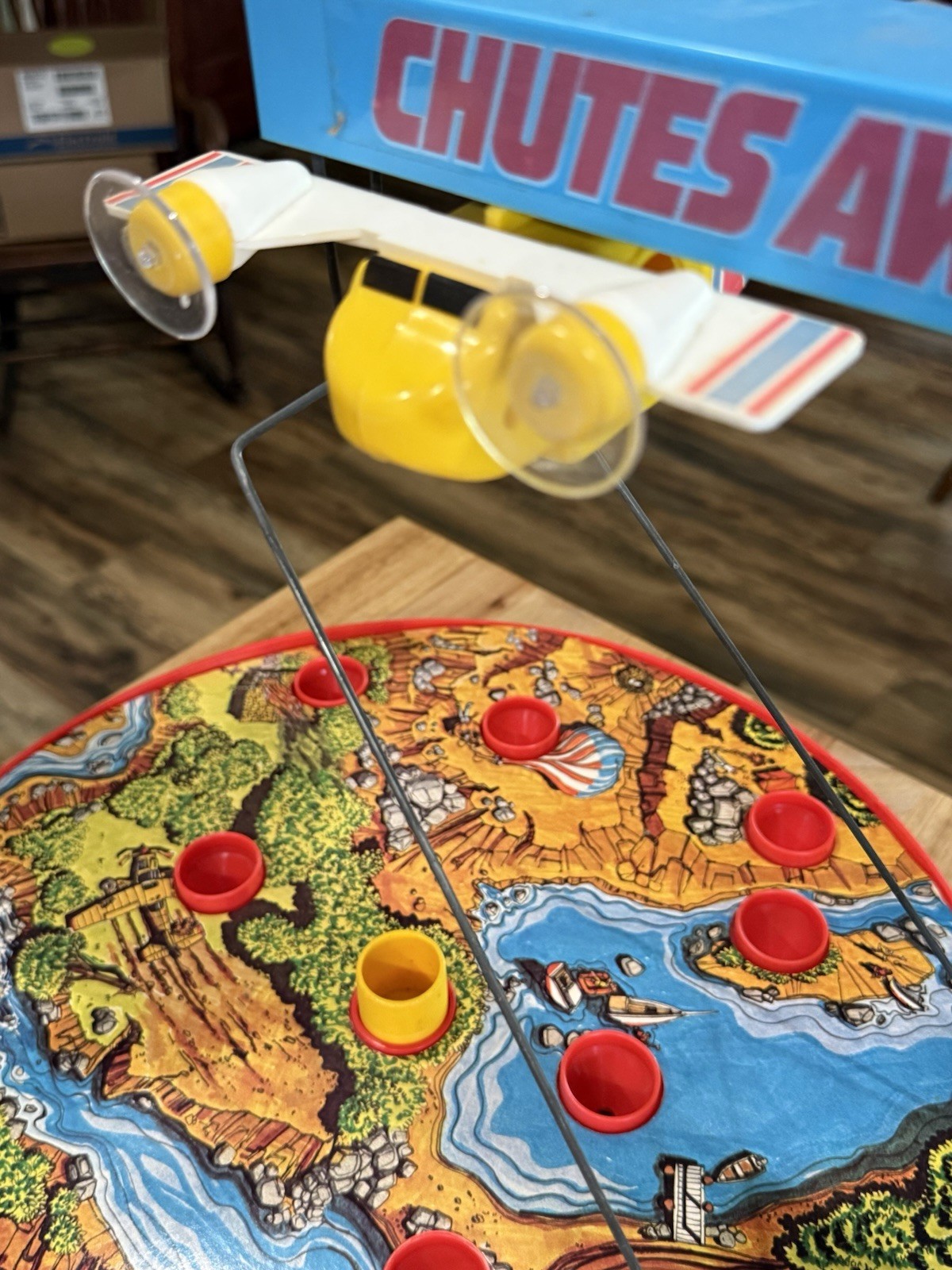 Vintage 1977 Gabriel Chutes Away Air-Rescue Target Game Complete Works!