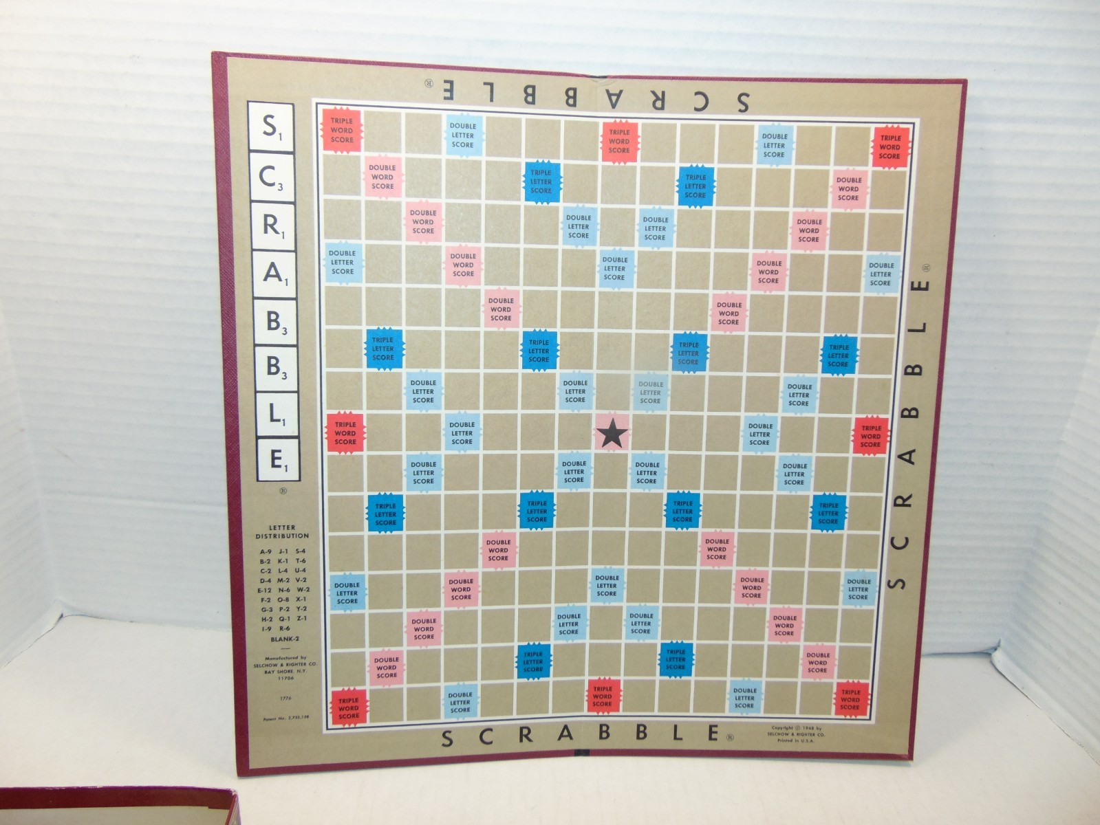 Vintage 1976 Scrabble Crossword Game Complete 100 Tiles Selchow Righter