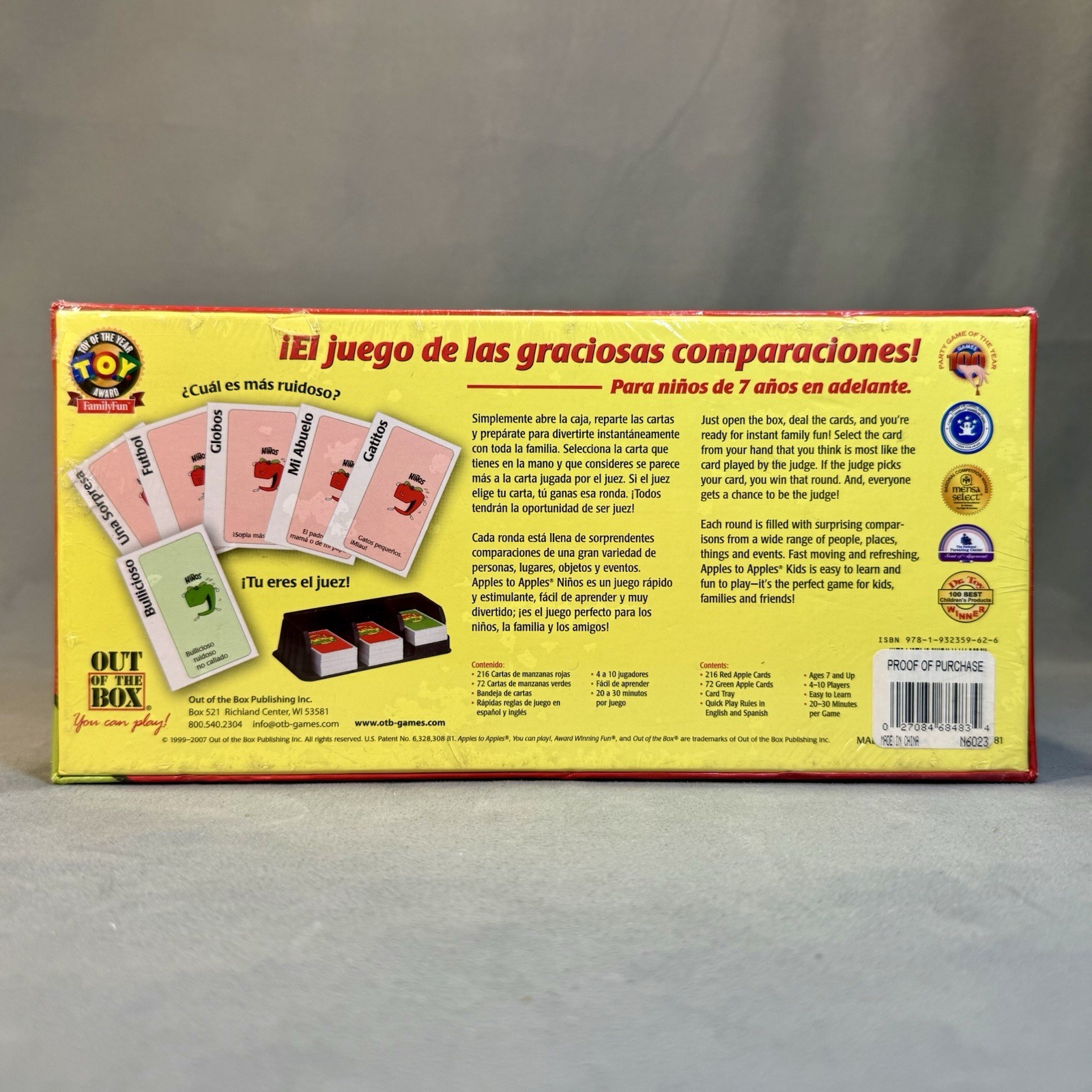 New Factory Sealed – Apple to Apples Niños 2007 Edición Español – Scarce Version