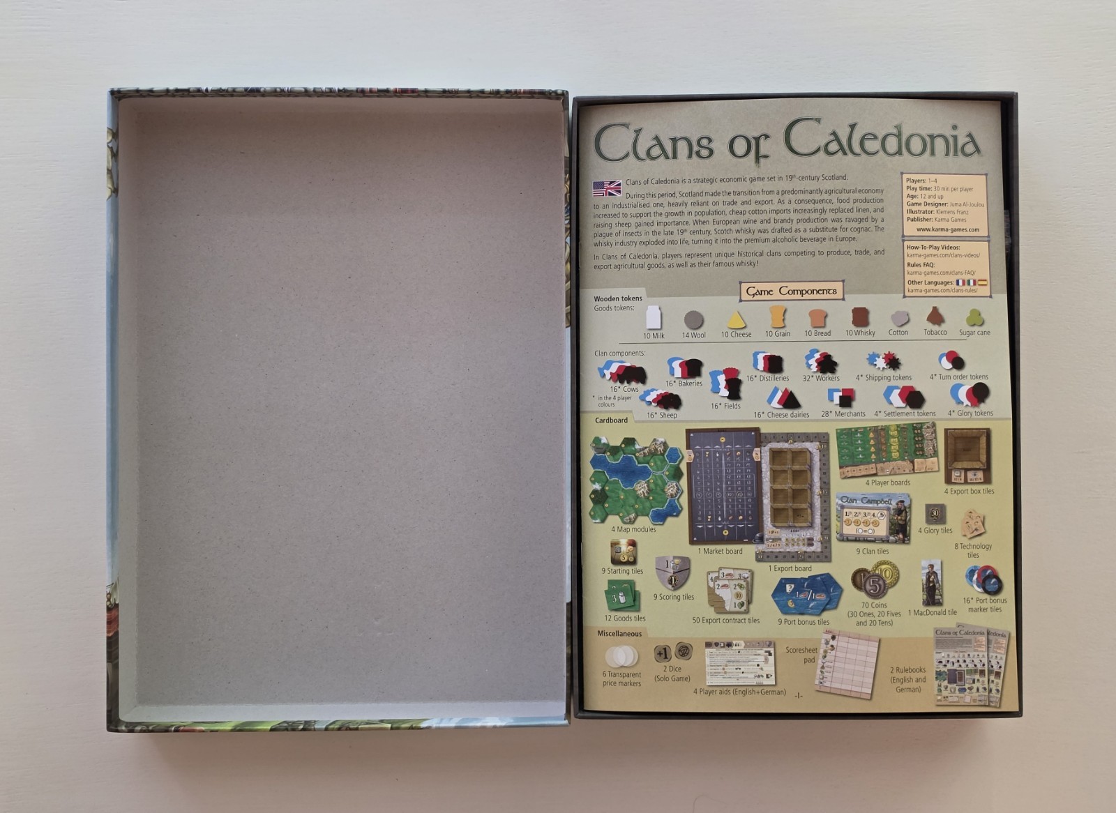 Clans of Caledonia Board Game Karma Games – Gently Used