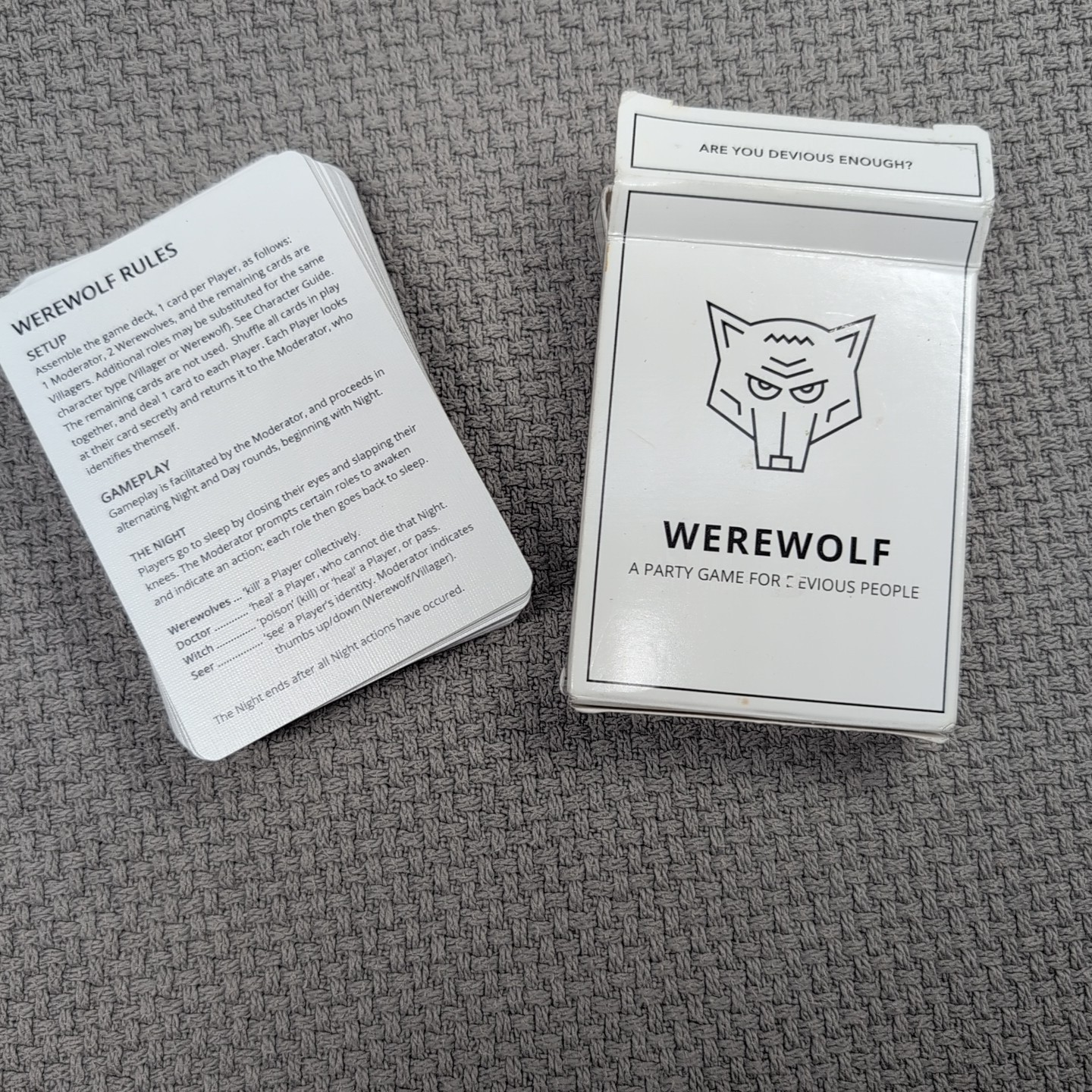 Werewolf Card Game a Party Game for Devious People Stellar Factory