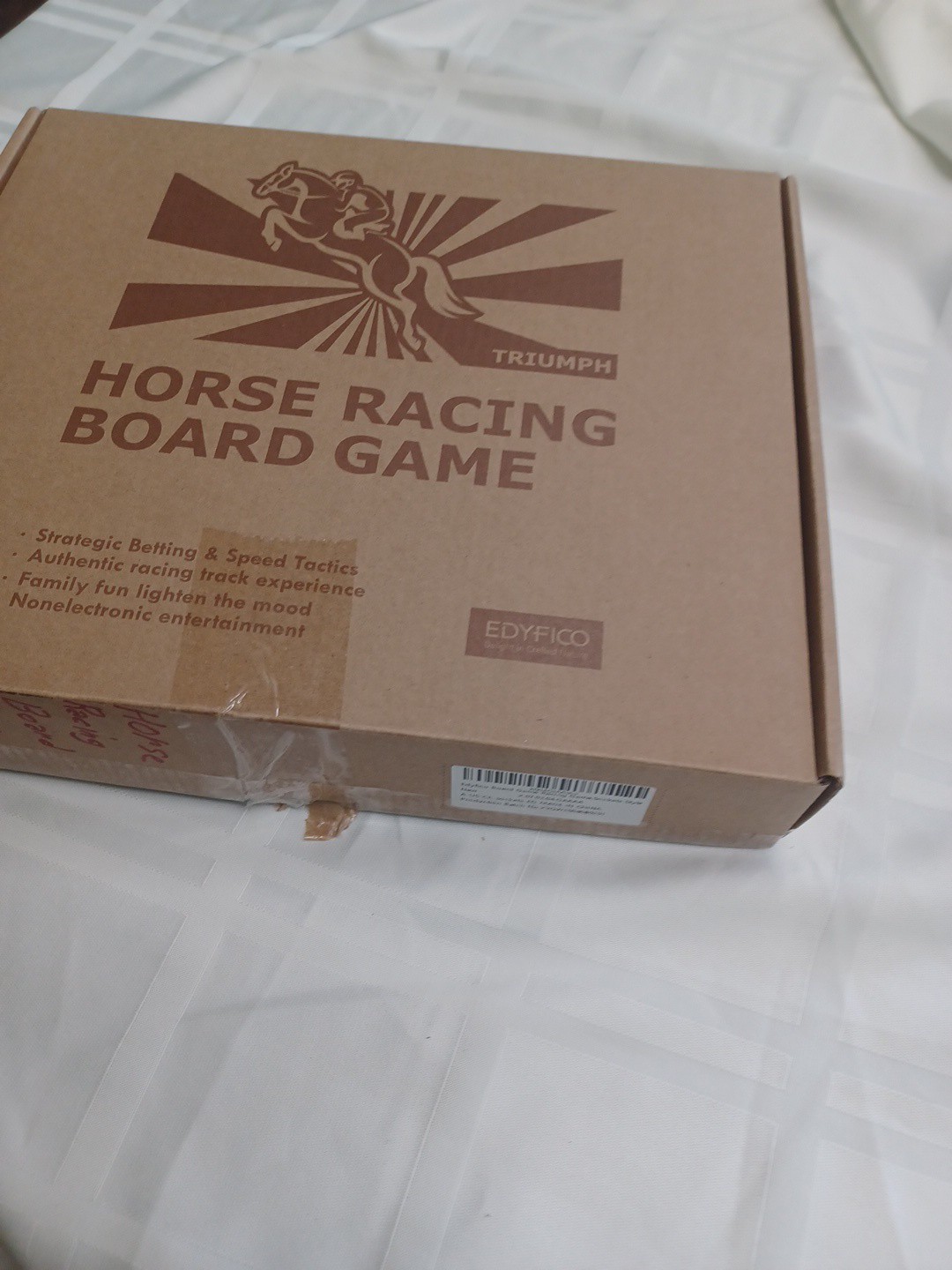 New Open Box Edyfico The Horse Racing Game Wooden Set Game Board – Case