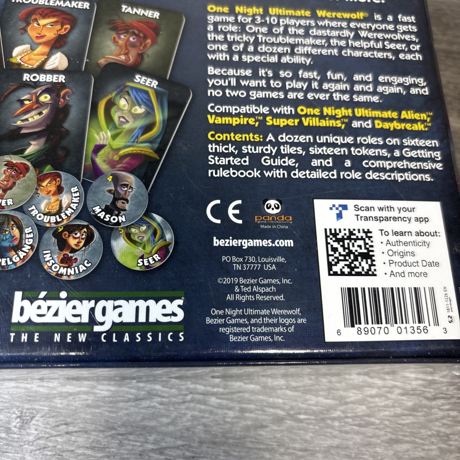 One Night Ultimate Werewolf Card Game by Bezier Games, Factory Sealed