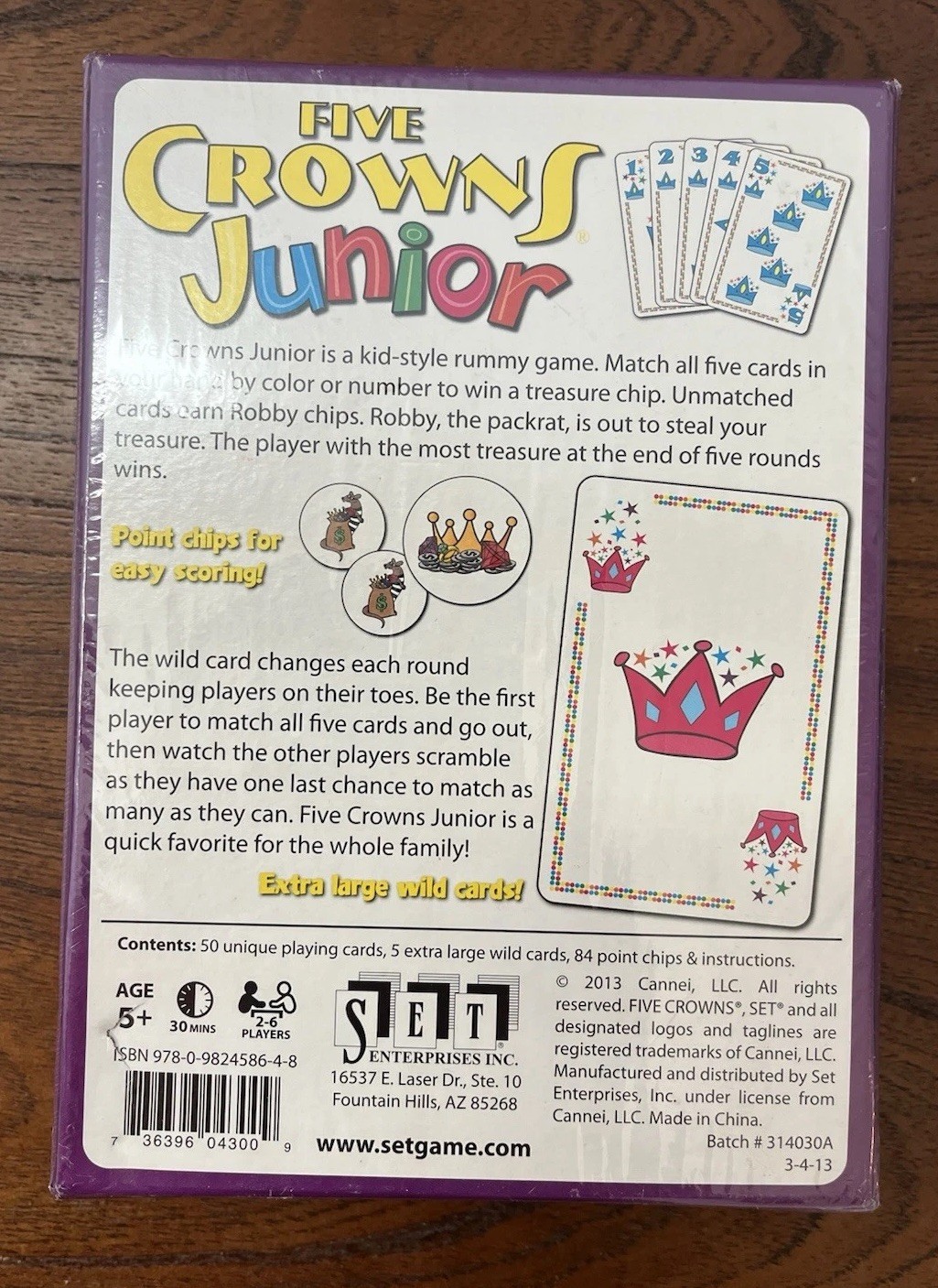 Set Enterprises Boardgame Five Crowns Junior Game NEW SEALED Kids Age 5 And Up