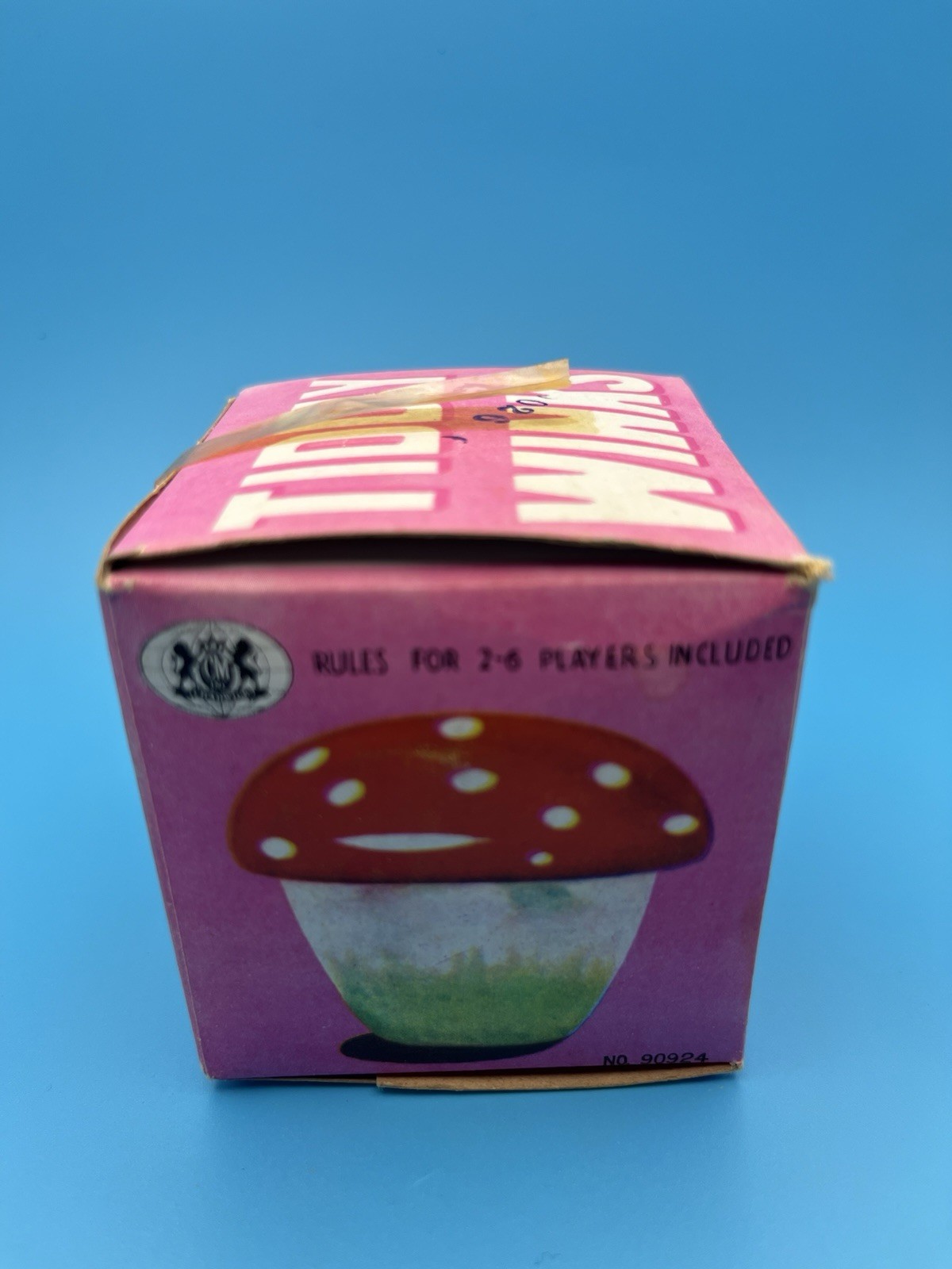 Dan Dee Tiddly Winks Plastic Red Mushroom Game Box Instructions 1970 Hong Kong