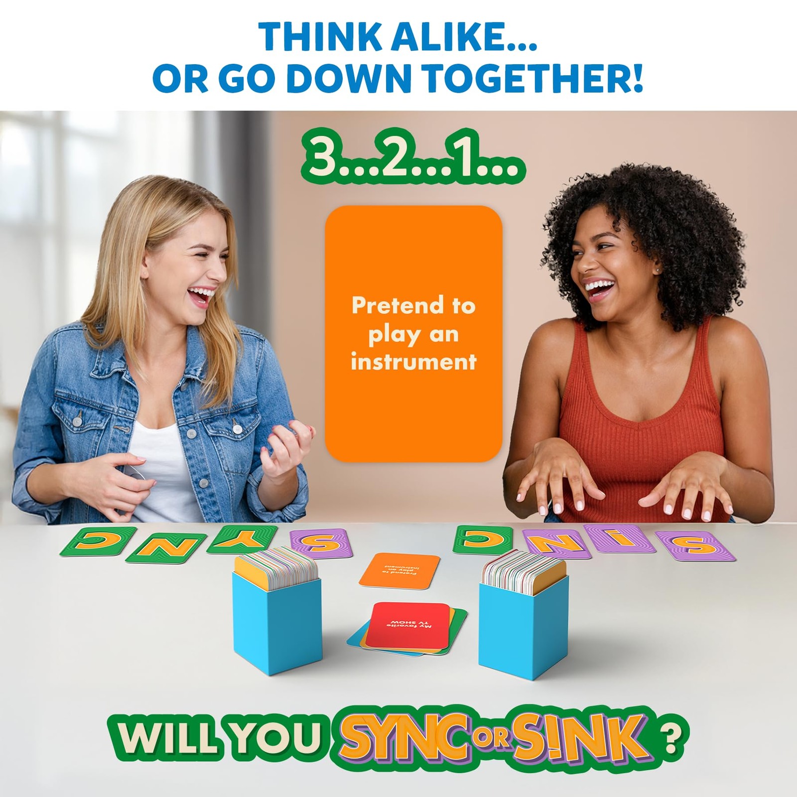 Sync or Sink – Hilarious Family Card Game for Kids, Teens & Adults, Fast-Pace…