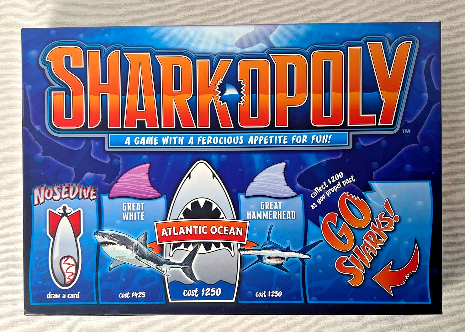 SHARK-OPOLY: A Game with a Ferocious Appetite for Fun, Late for the Sky, NEW OB